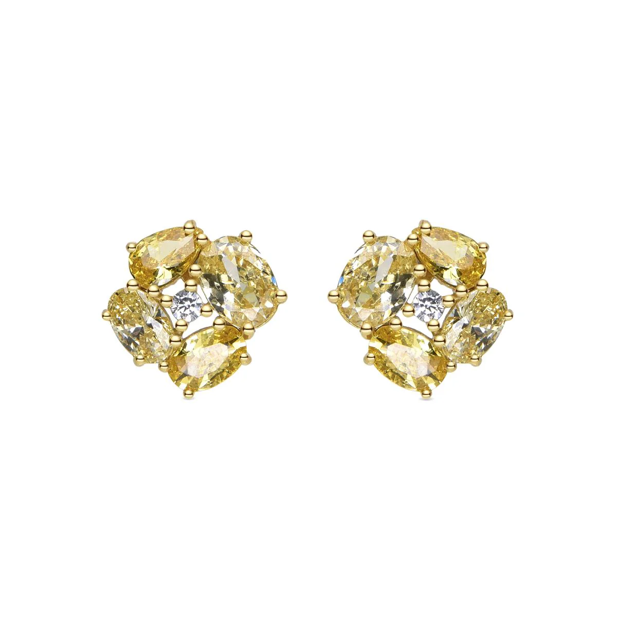 Pendientes Ilsah Plata de Ley 925 - Ilsah AMARILLO