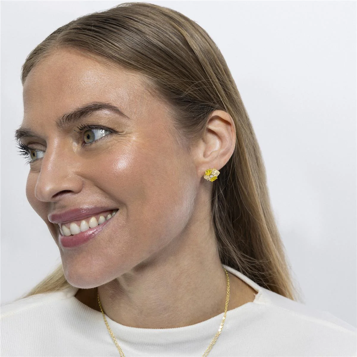 Pendientes Ilsah Plata de Ley 925 - Ilsah AMARILLO - Image 3