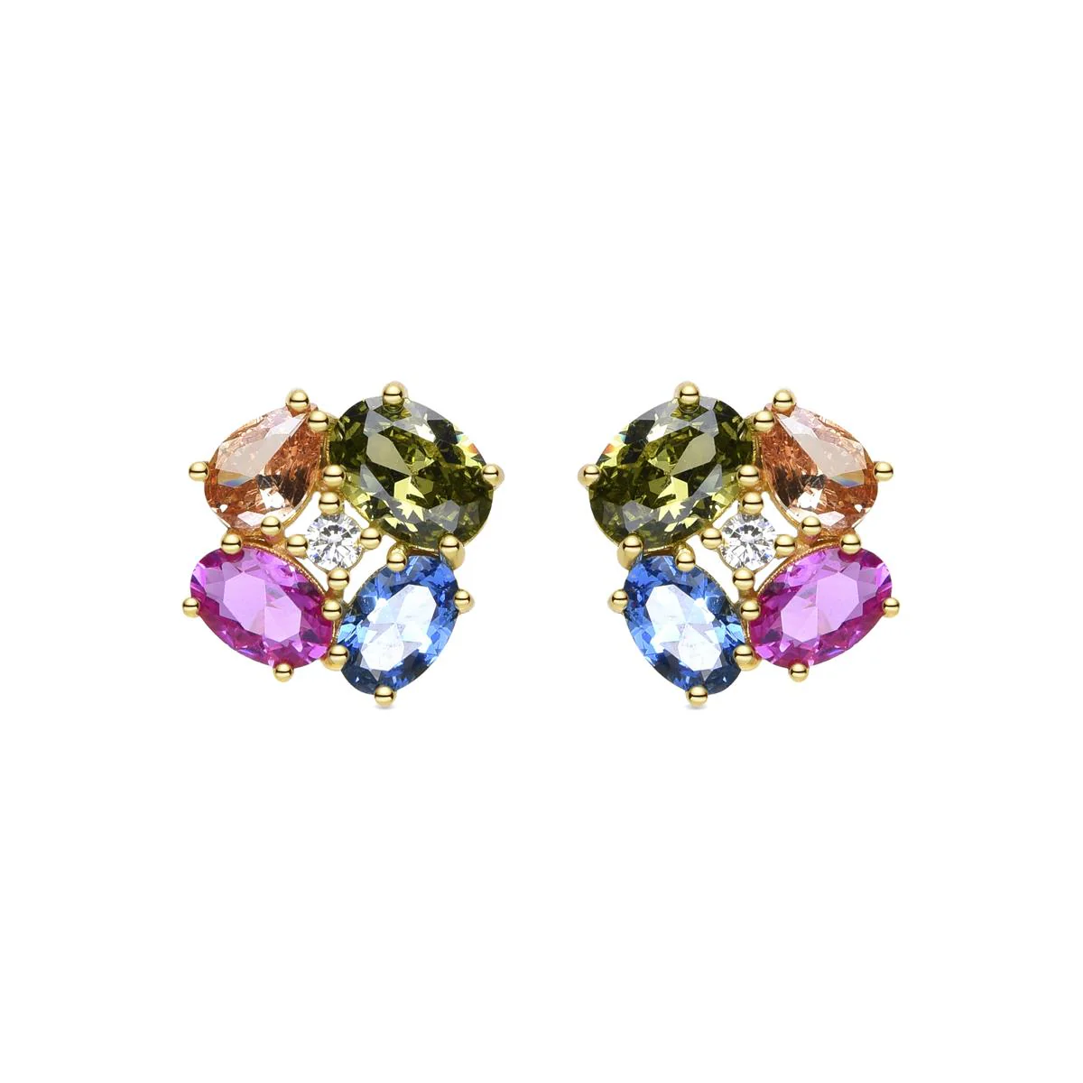 Pendientes Ilsah Plata de Ley 925 - Ilsah MULTICOLOR