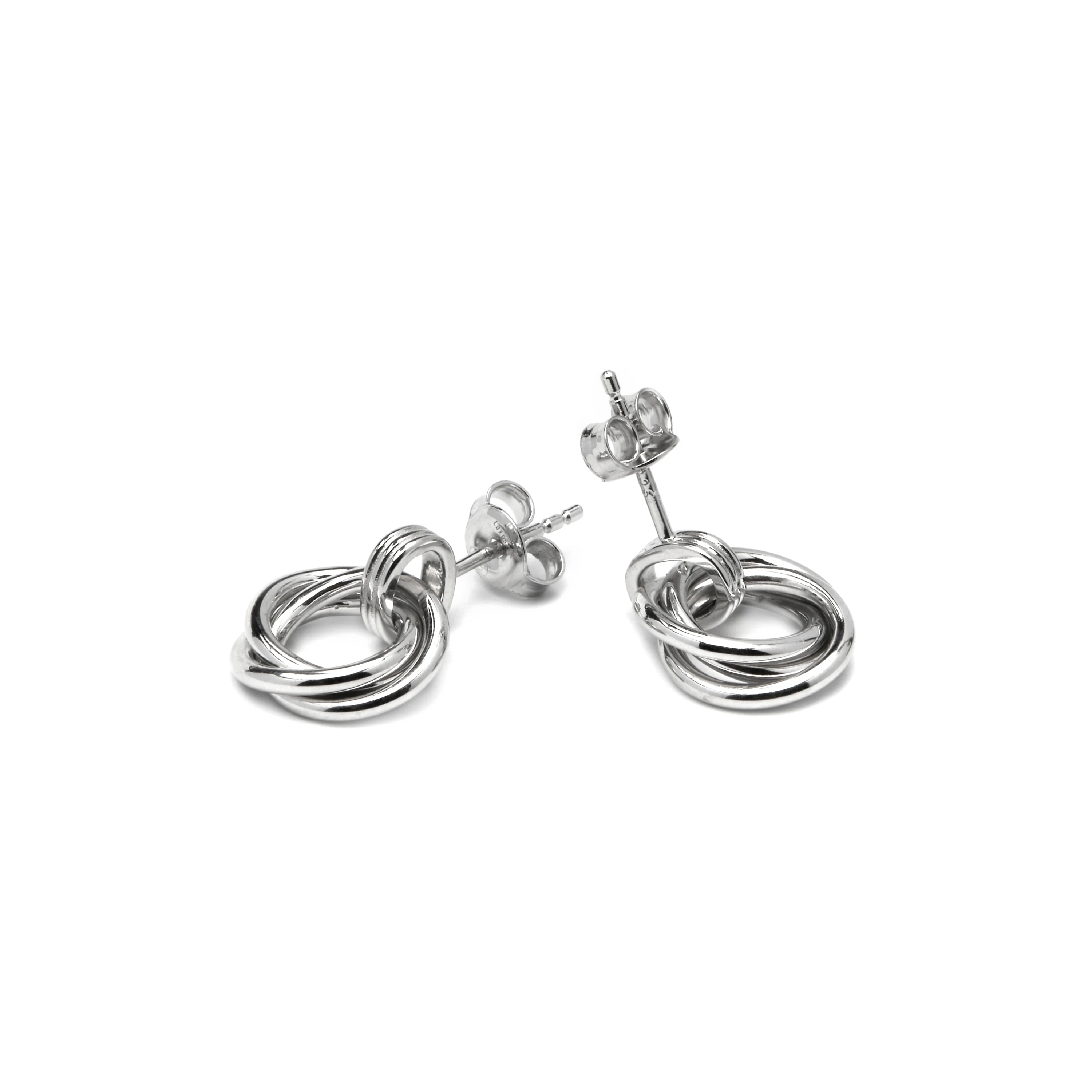 Pendientes de Plata de Ley 925 y Circonita Brillante acabado rodio - Imad - Image 5