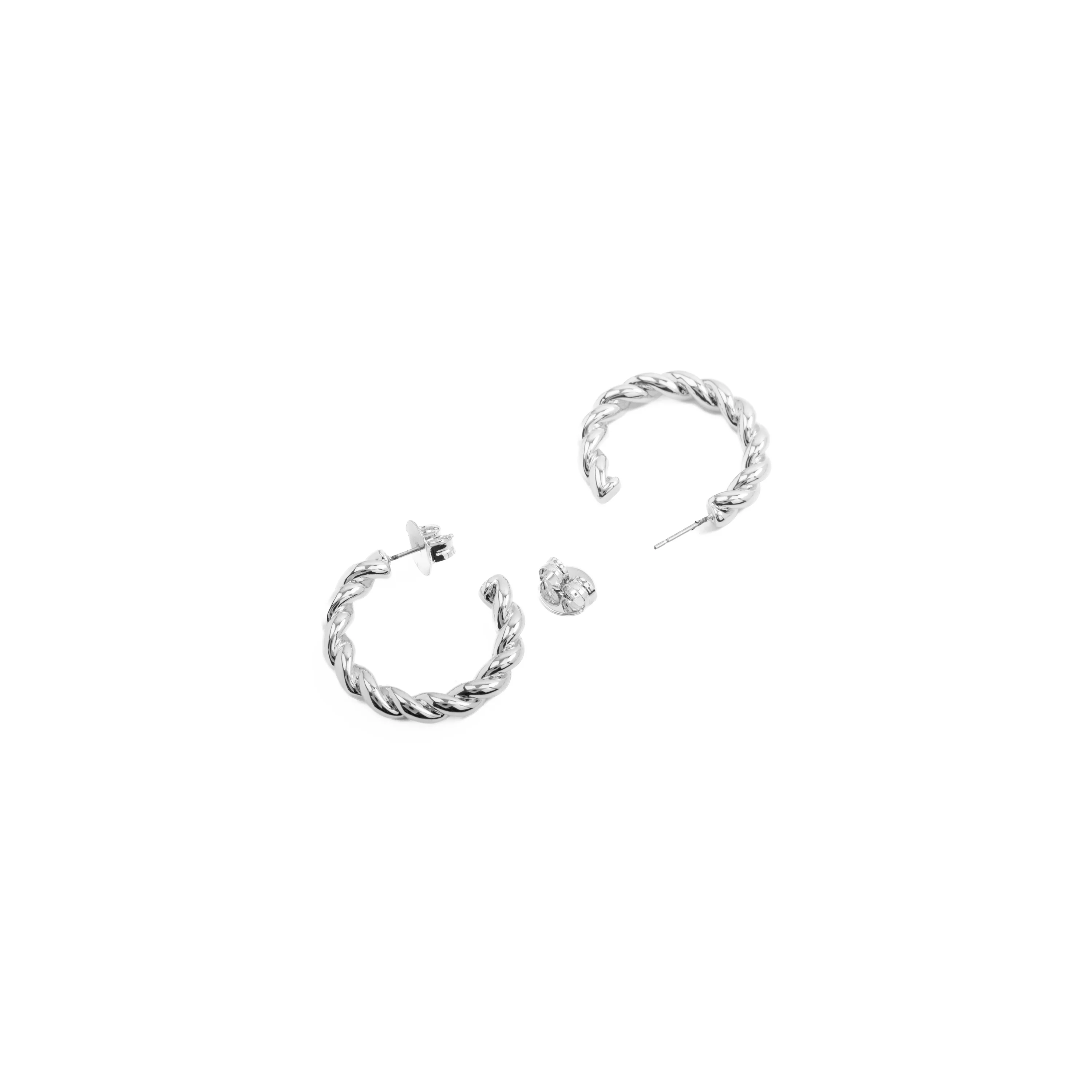 Pendientes de 29,5mm de diámetro acabado en rodio- Imcaki - Image 5