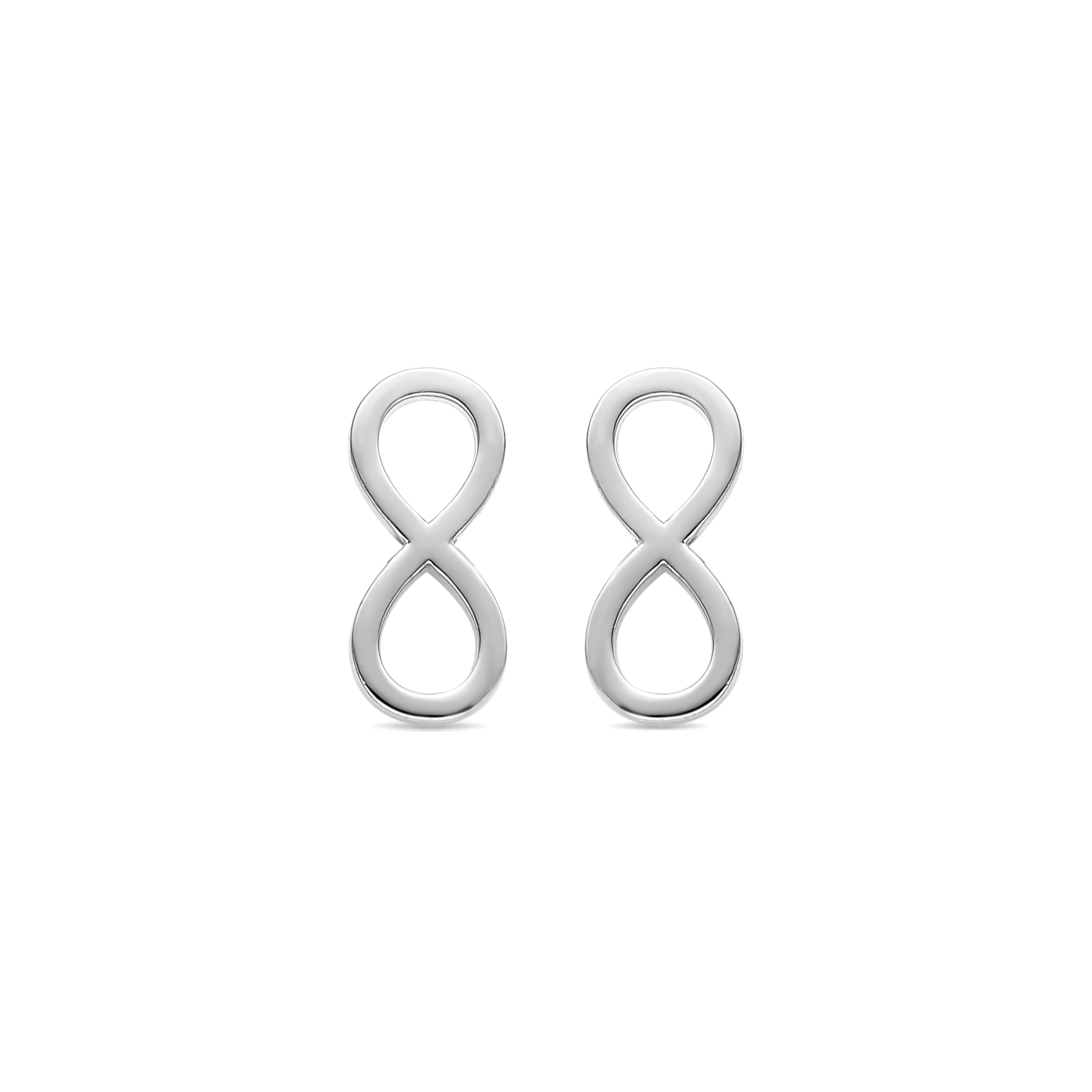 Pendientes de Circonita Brillante acabados en rodio - Infinity