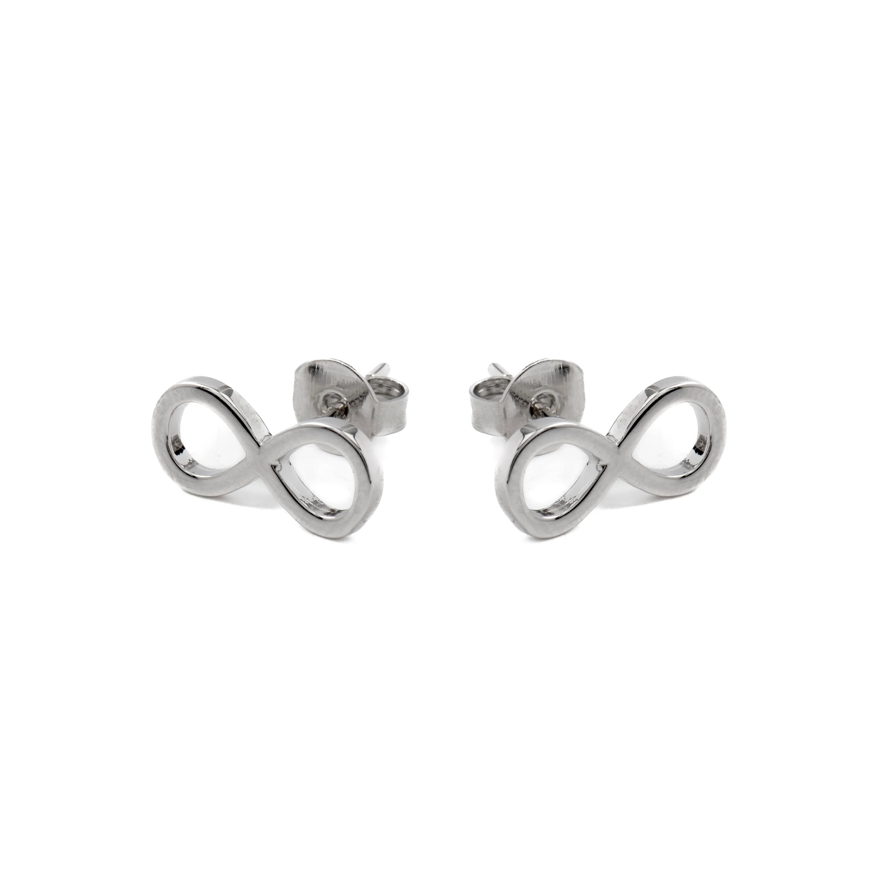 Pendientes de Circonita Brillante acabados en rodio - Infinity - Image 2