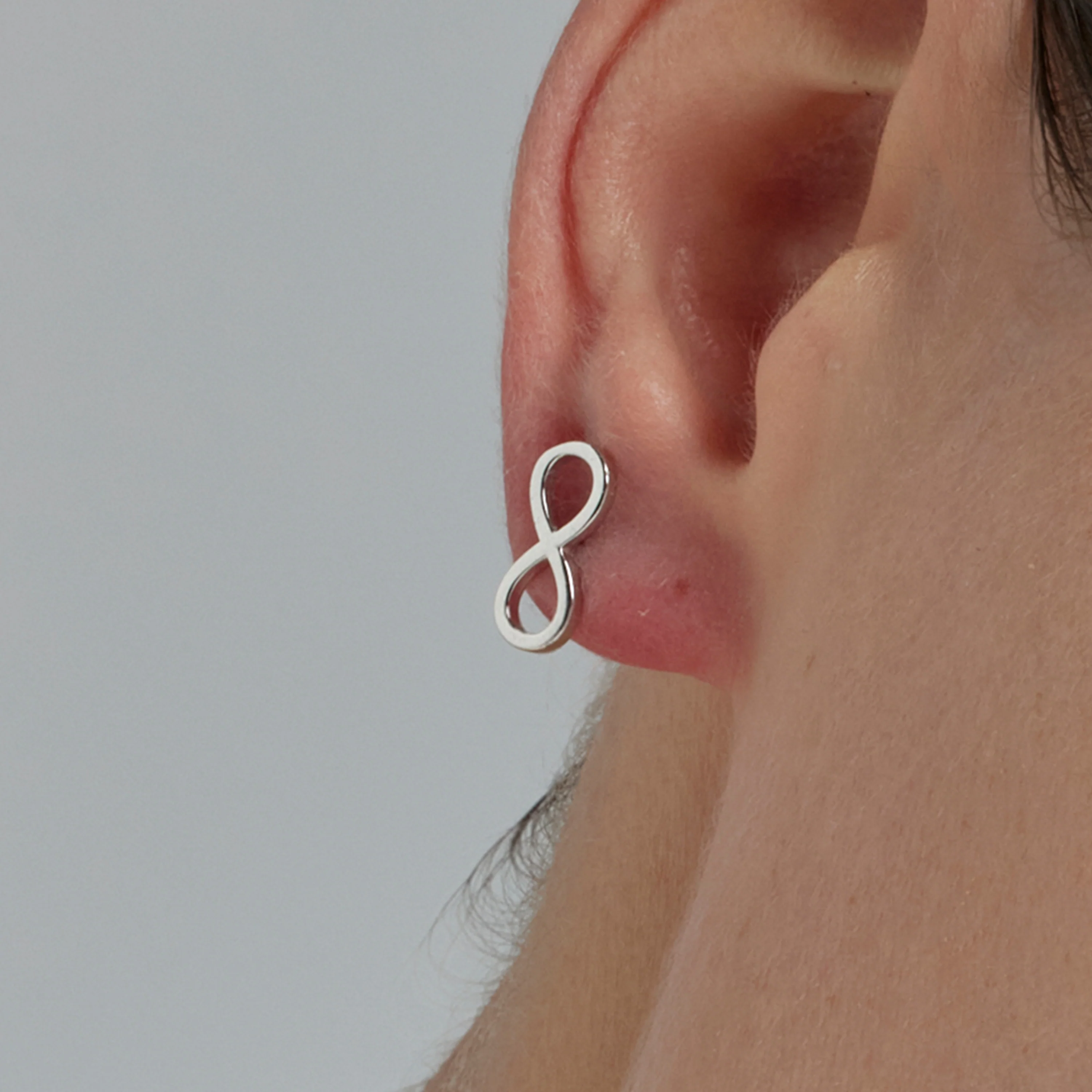 Pendientes de Circonita Brillante acabados en rodio - Infinity - Image 3