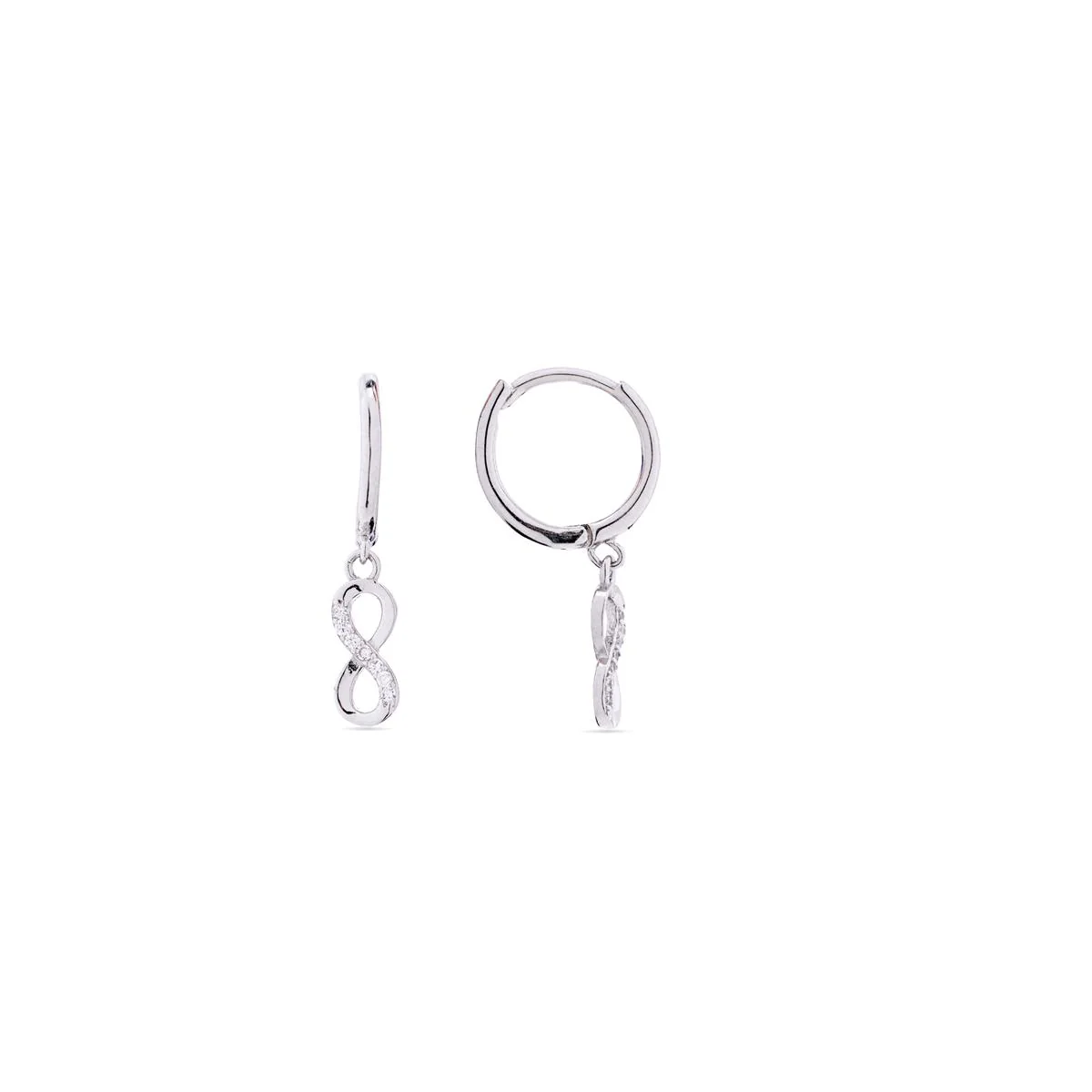 Pendientes Infinity Plata de Ley 925 - Infinity BLANCO