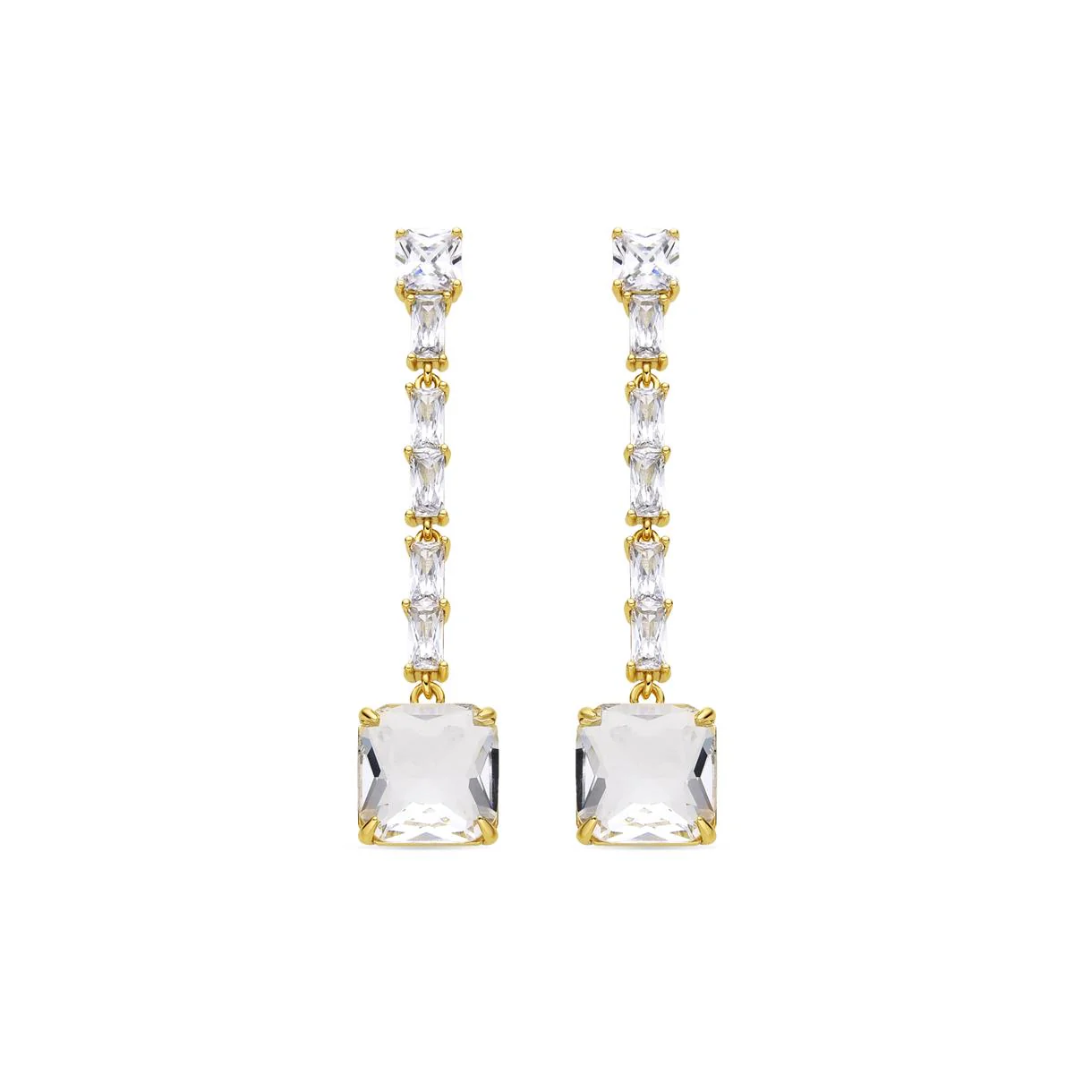 Pendientes Inkon acabado oro 18k - Inkon BLANCO