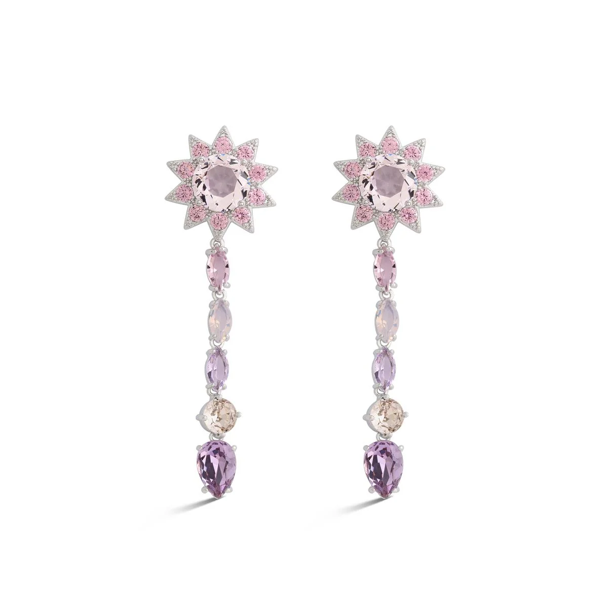 Pendientes Inwa acabado en Rodio - Inwa MULTICOLOR