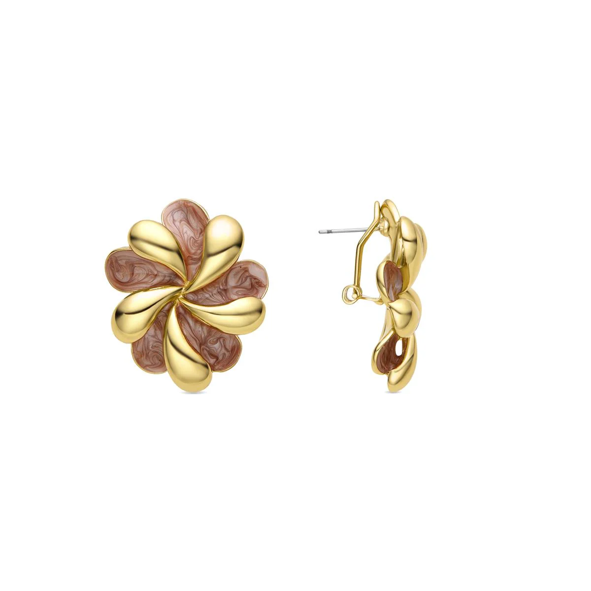 Pendientes Isdia acabados en oro amarillo 18K - Isdia NARANJA
