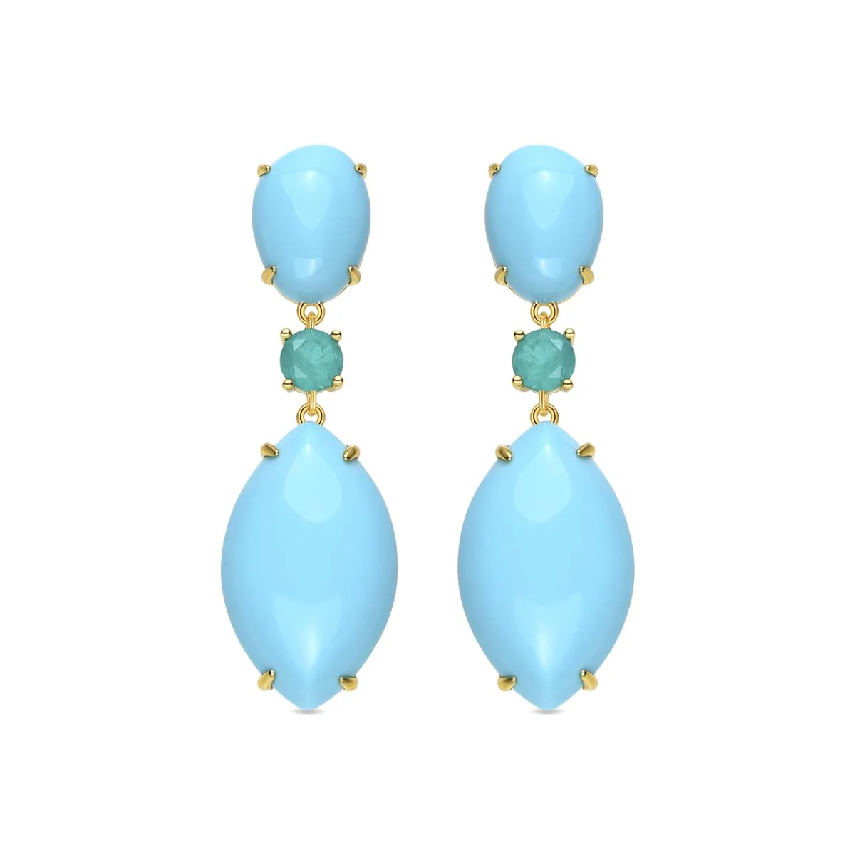 Pendientes Isone Plata de Ley 925 - Isone VERDE