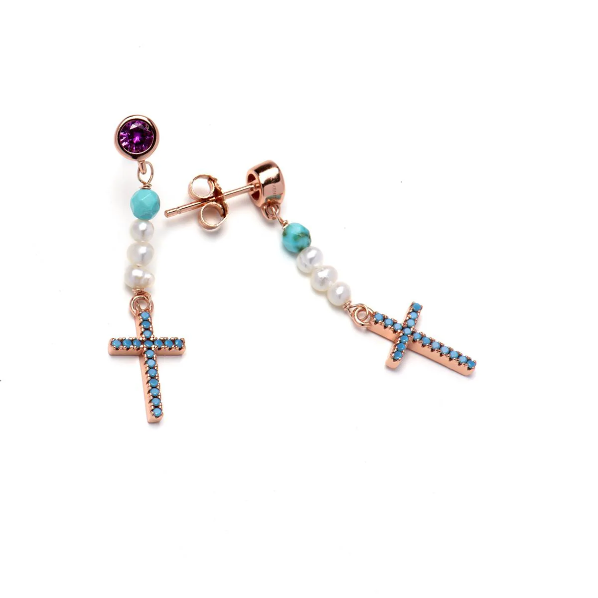 Pendientes Isxi Plata De Ley 925 - Isxi AZUL - Image 3