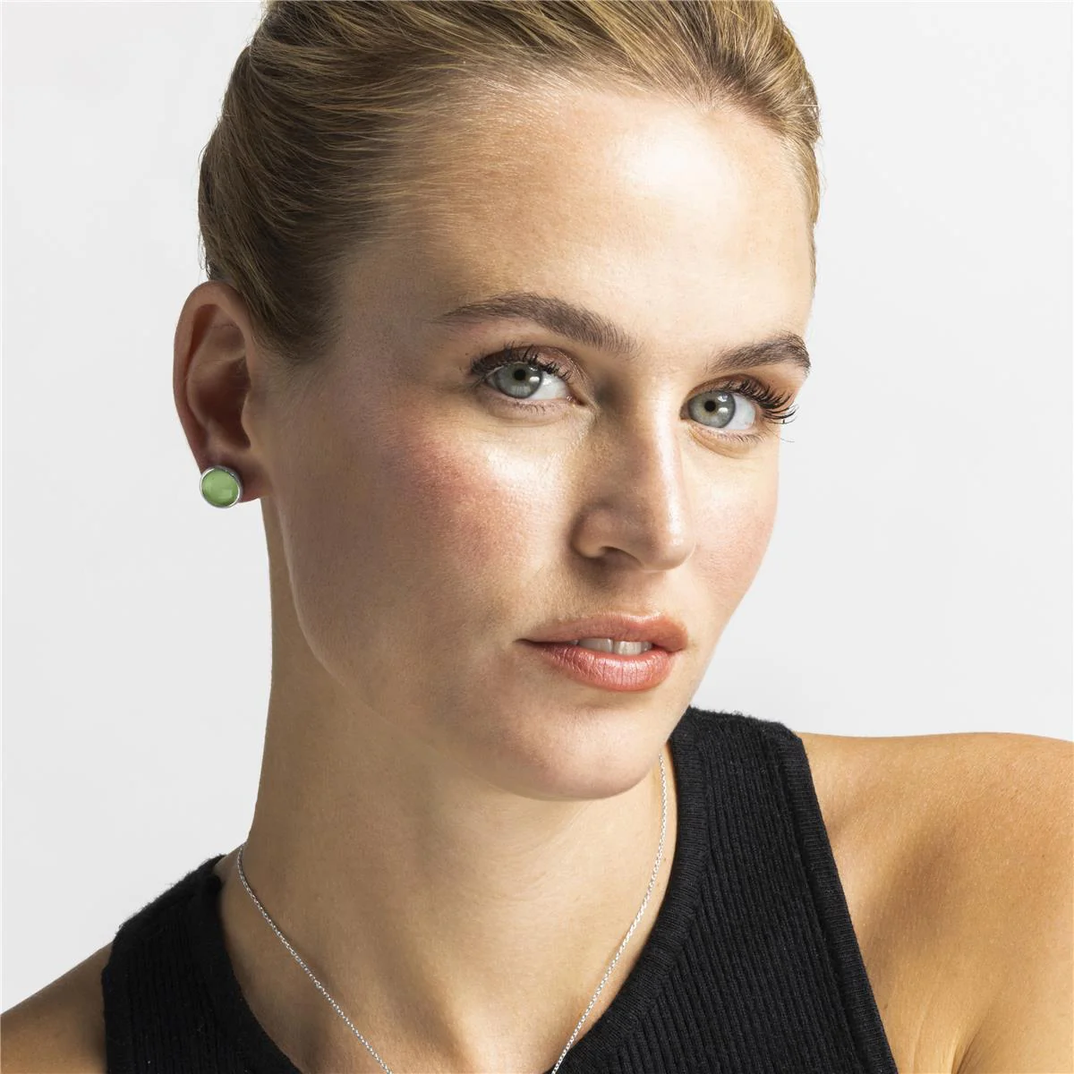 Pendientes Itna acabado plata - Itna VERDE - Image 2