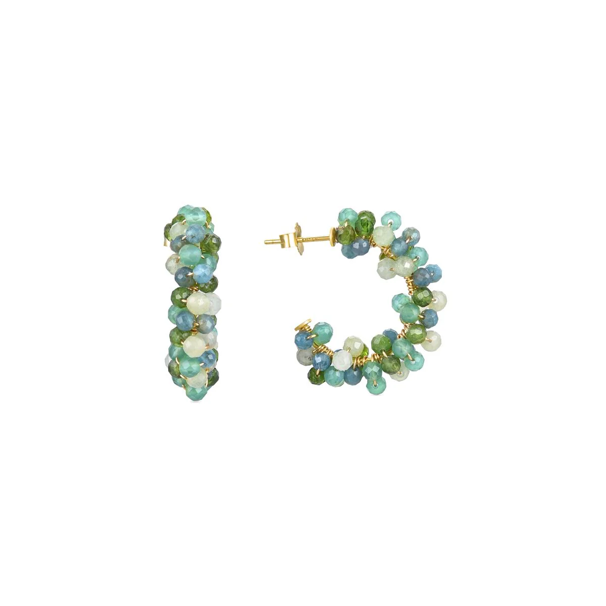 Pendientes Iuh Plata De Ley 925 - Iuh VERDE