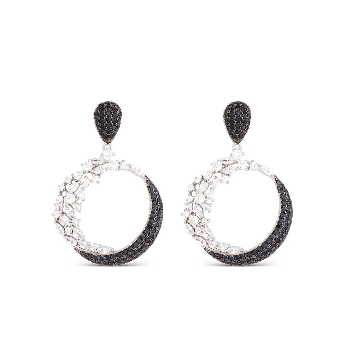 Pendientes Iwen Plata De Ley 925 - Iwen NEGRO