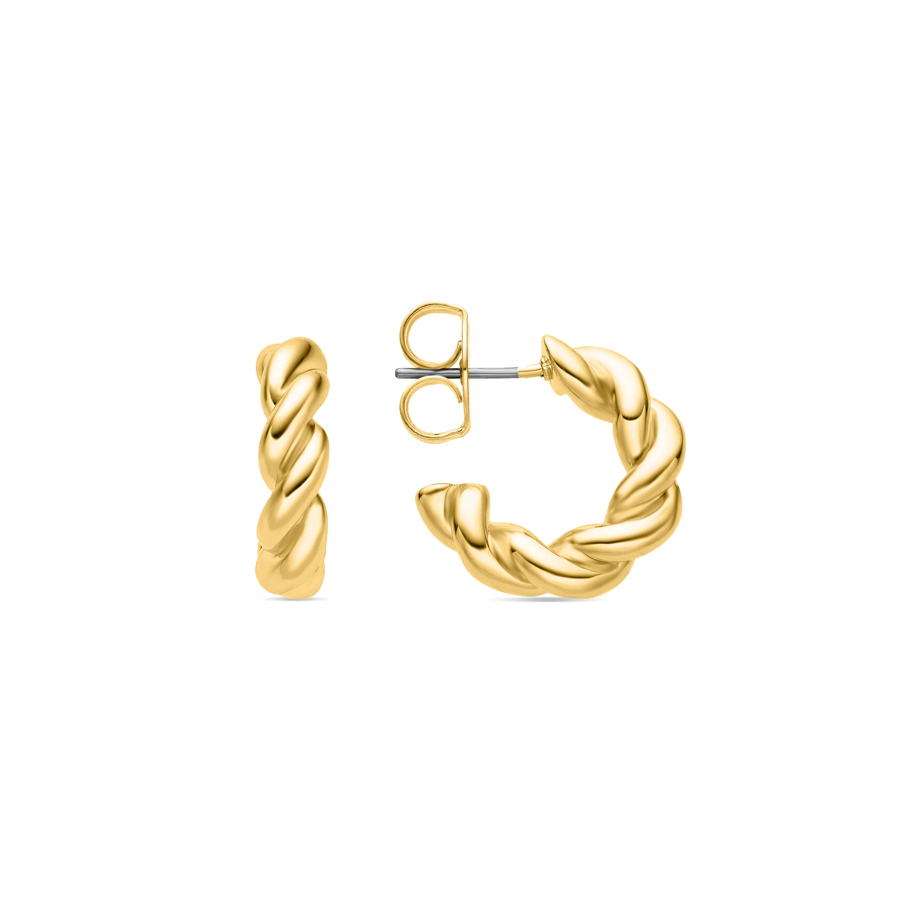 Pendientes de 17mm de diámetro acabado Oro Amarillo 18K - Izo