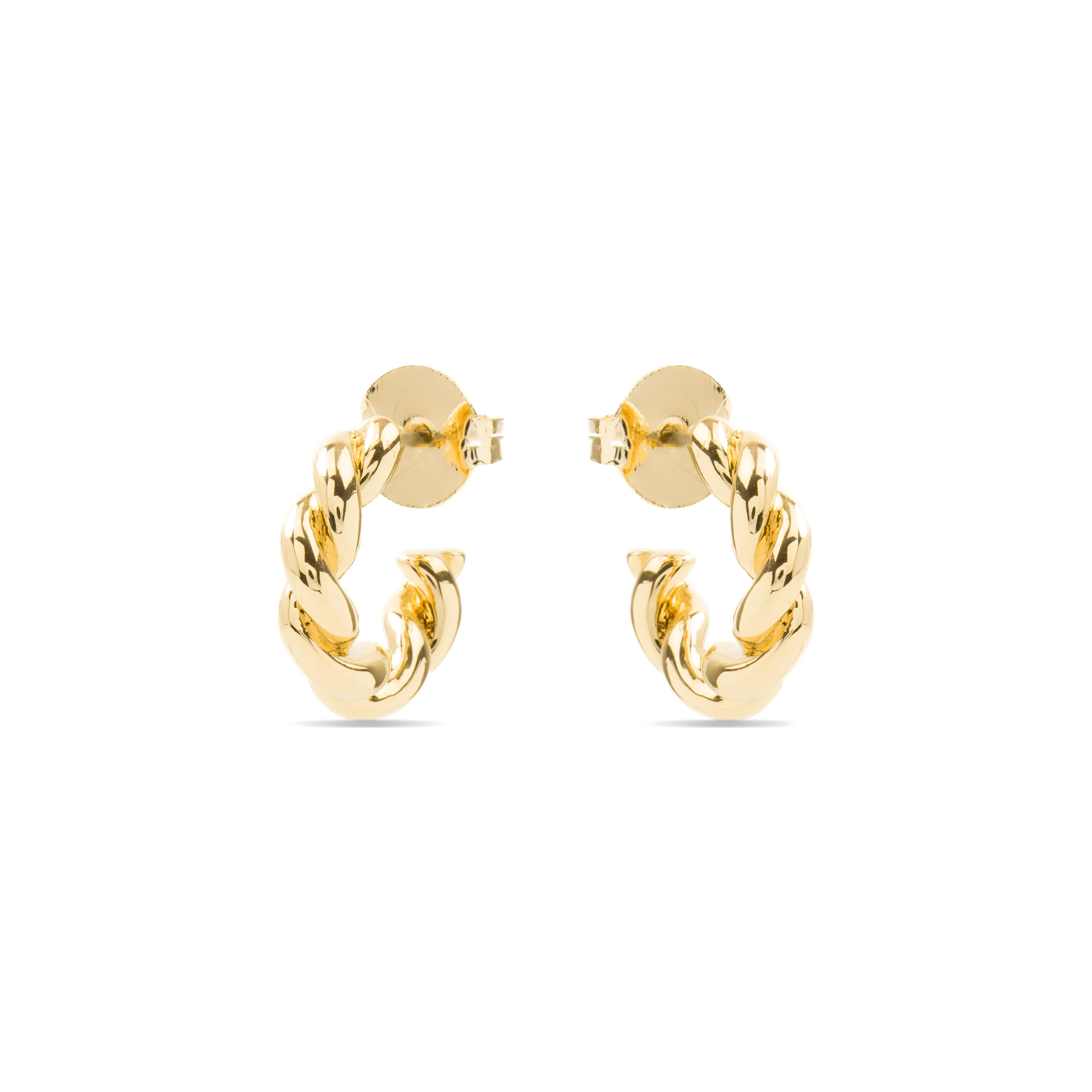 Pendientes de 17mm de diámetro acabado Oro Amarillo 18K - Izo - Image 3