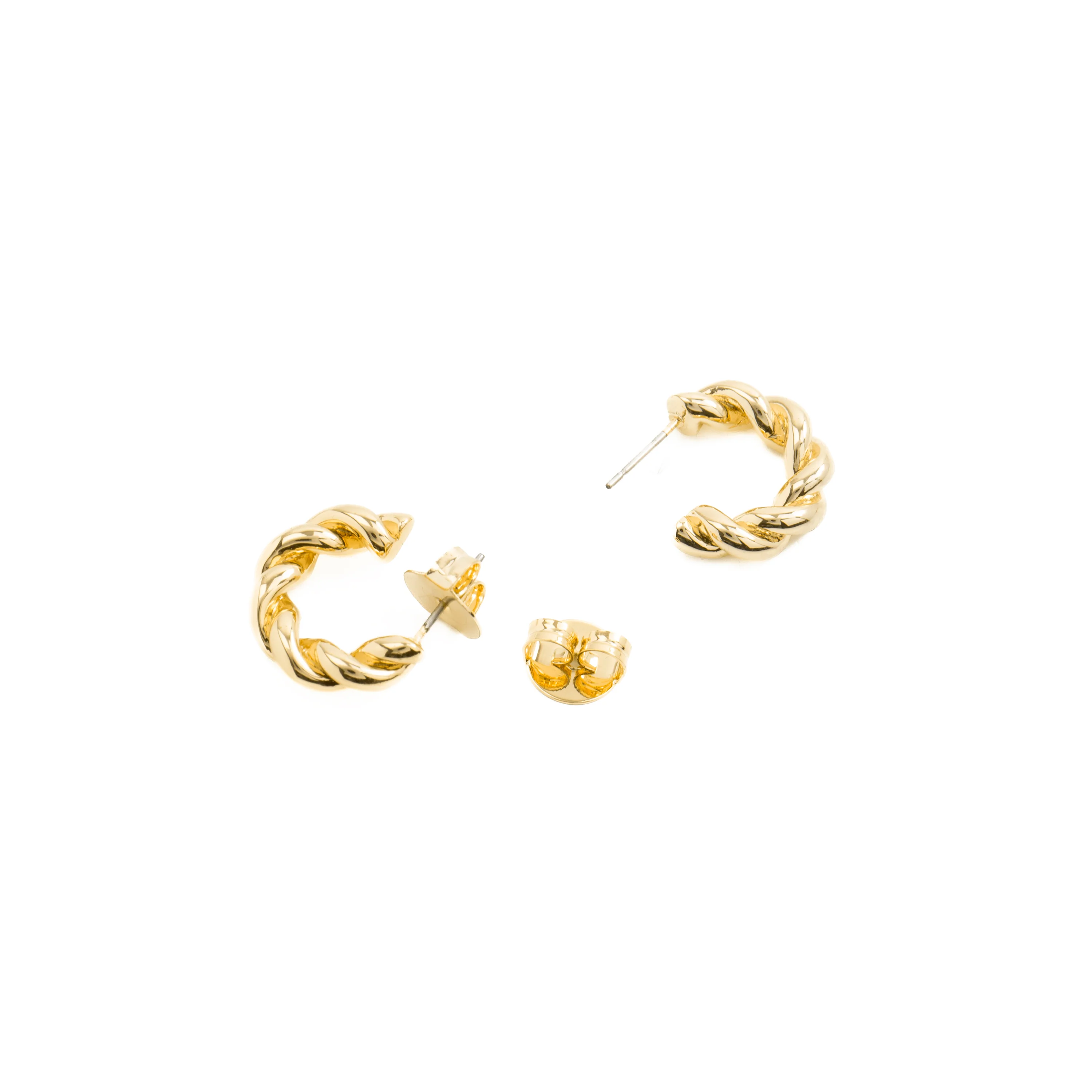 Pendientes de 17mm de diámetro acabado Oro Amarillo 18K - Izo - Image 5