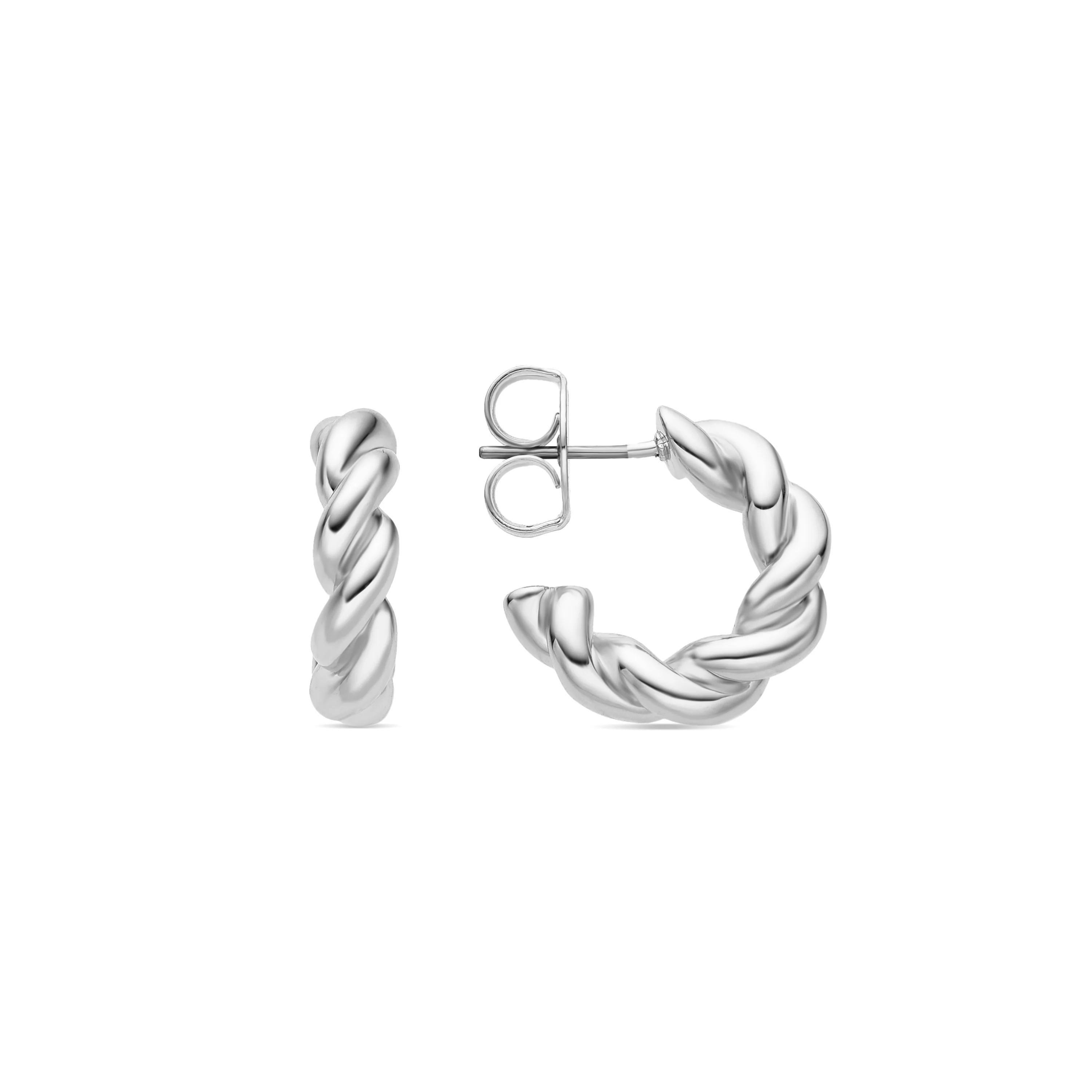 Pendientes de 17mm de diámetro acabado plata - Izo