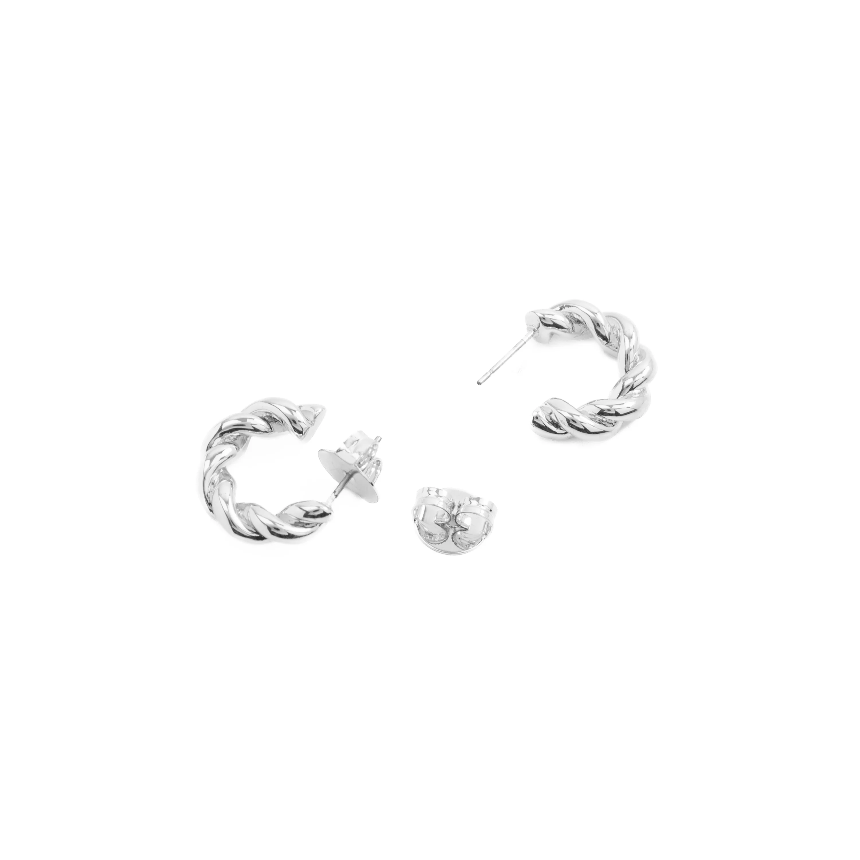 Pendientes de 17mm de diámetro acabado plata - Izo - Image 5