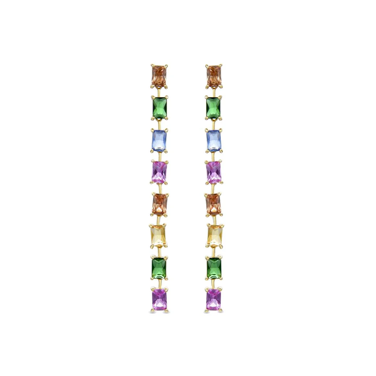 Pendientes Jaman Plata De Ley 925 - Jaman MULTICOLOR