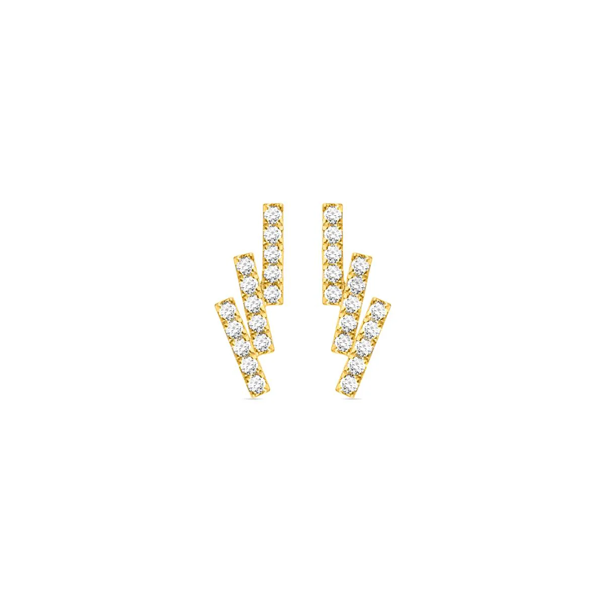 Pendientes Jaraid Oro de ley 18k - Jaraid BLANCO