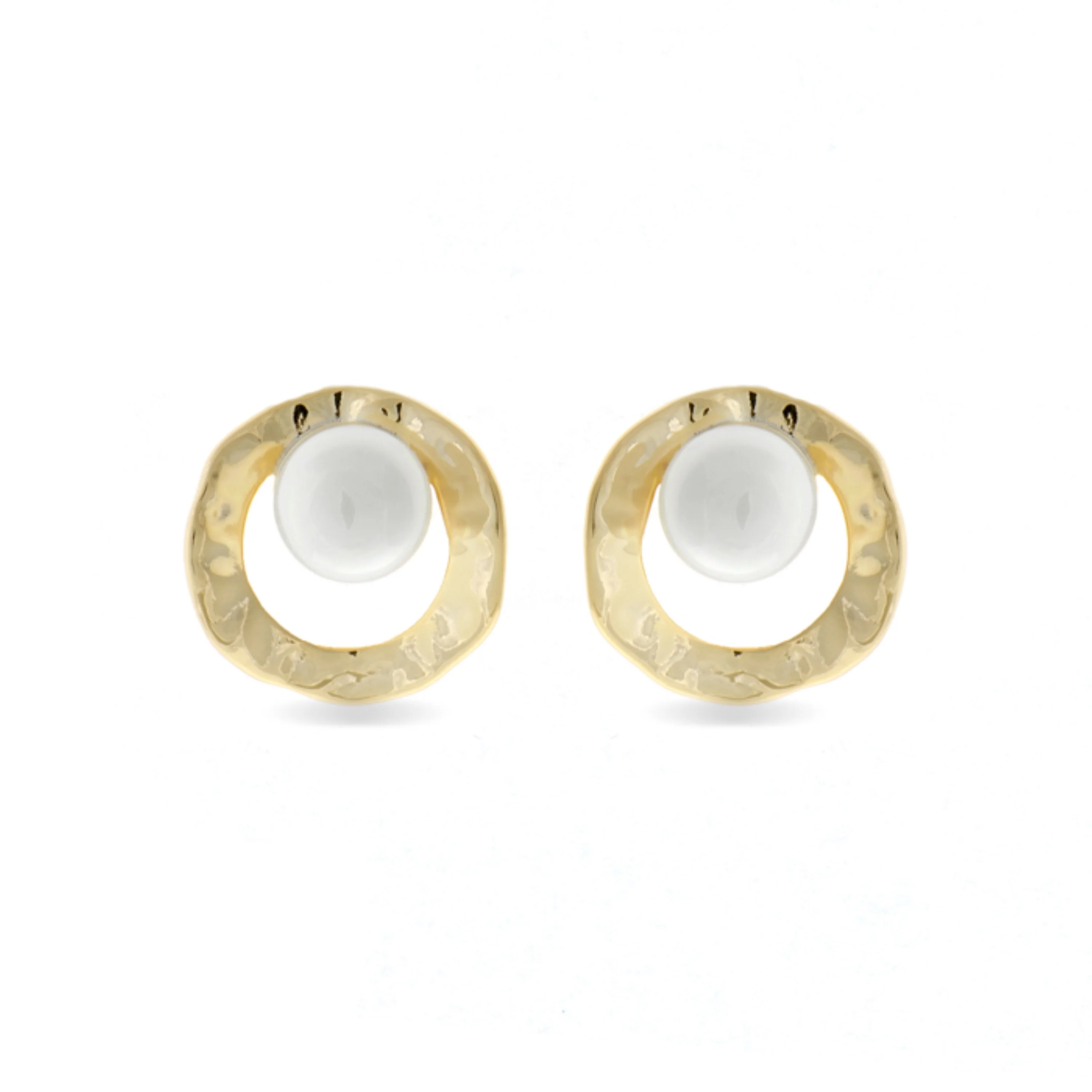 Pendientes acabados en oro amarillo 18K - Jaya