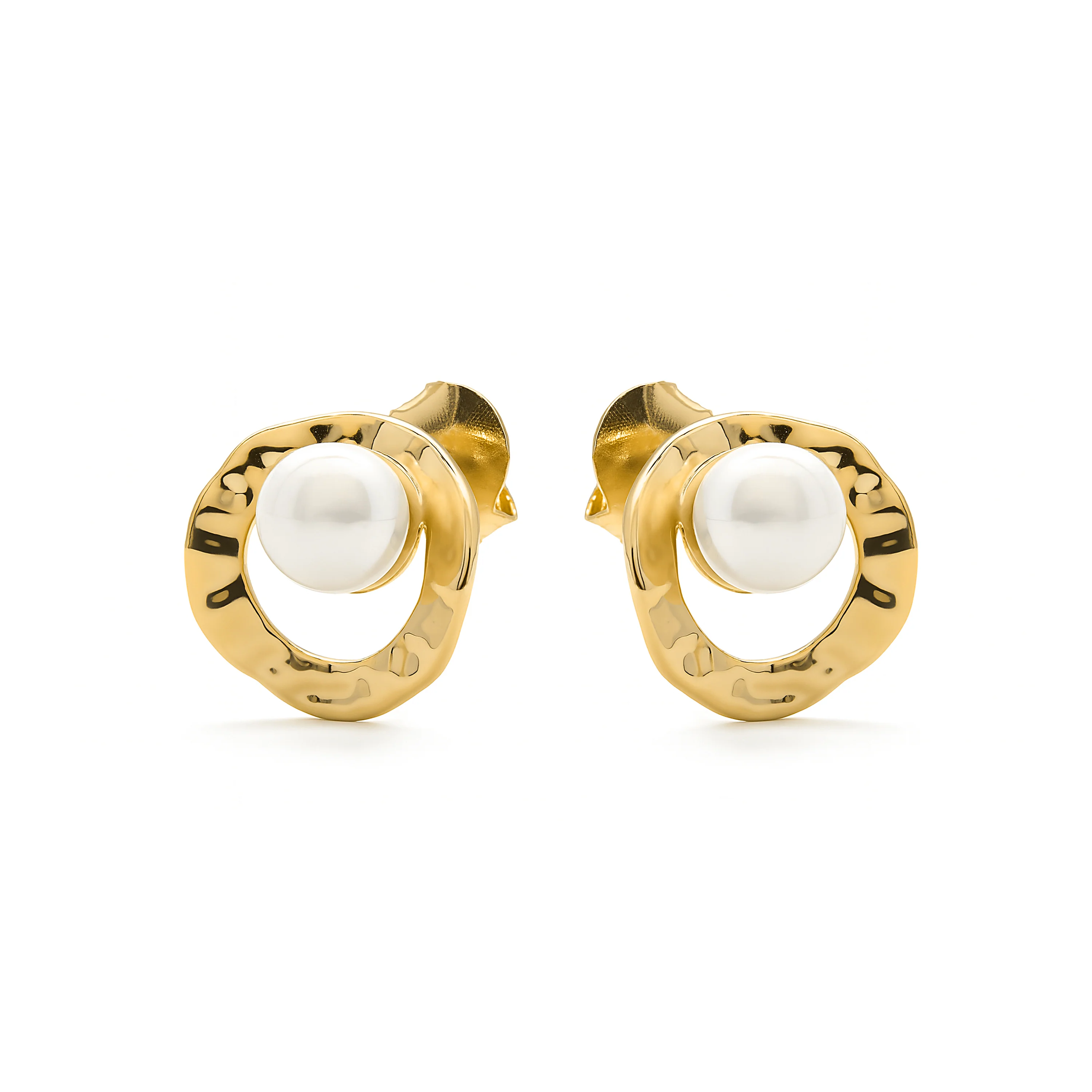 Pendientes acabados en oro amarillo 18K - Jaya - Image 3