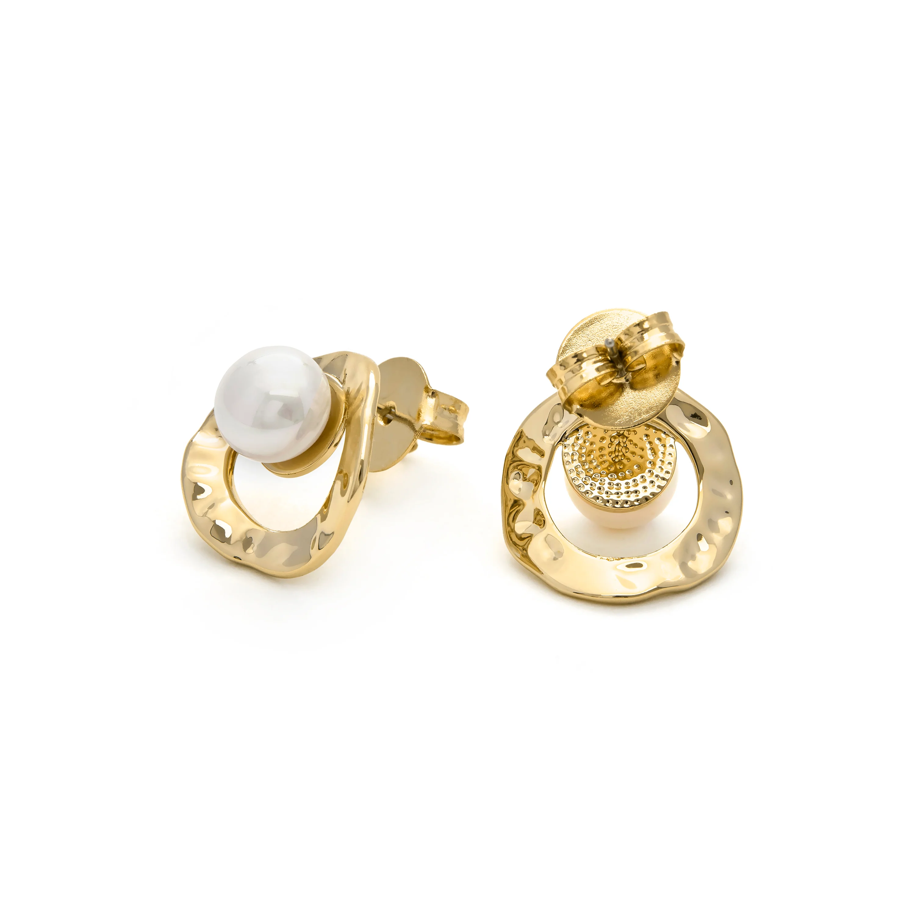 Pendientes acabados en oro amarillo 18K - Jaya - Image 5