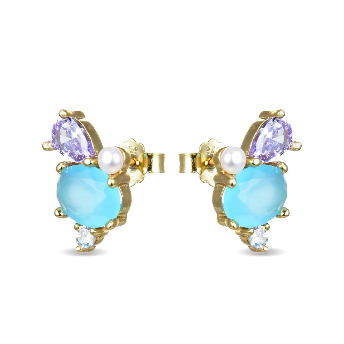 Pendientes Jena Plata De Ley 925 - Jena MULTICOLOR - Image 2