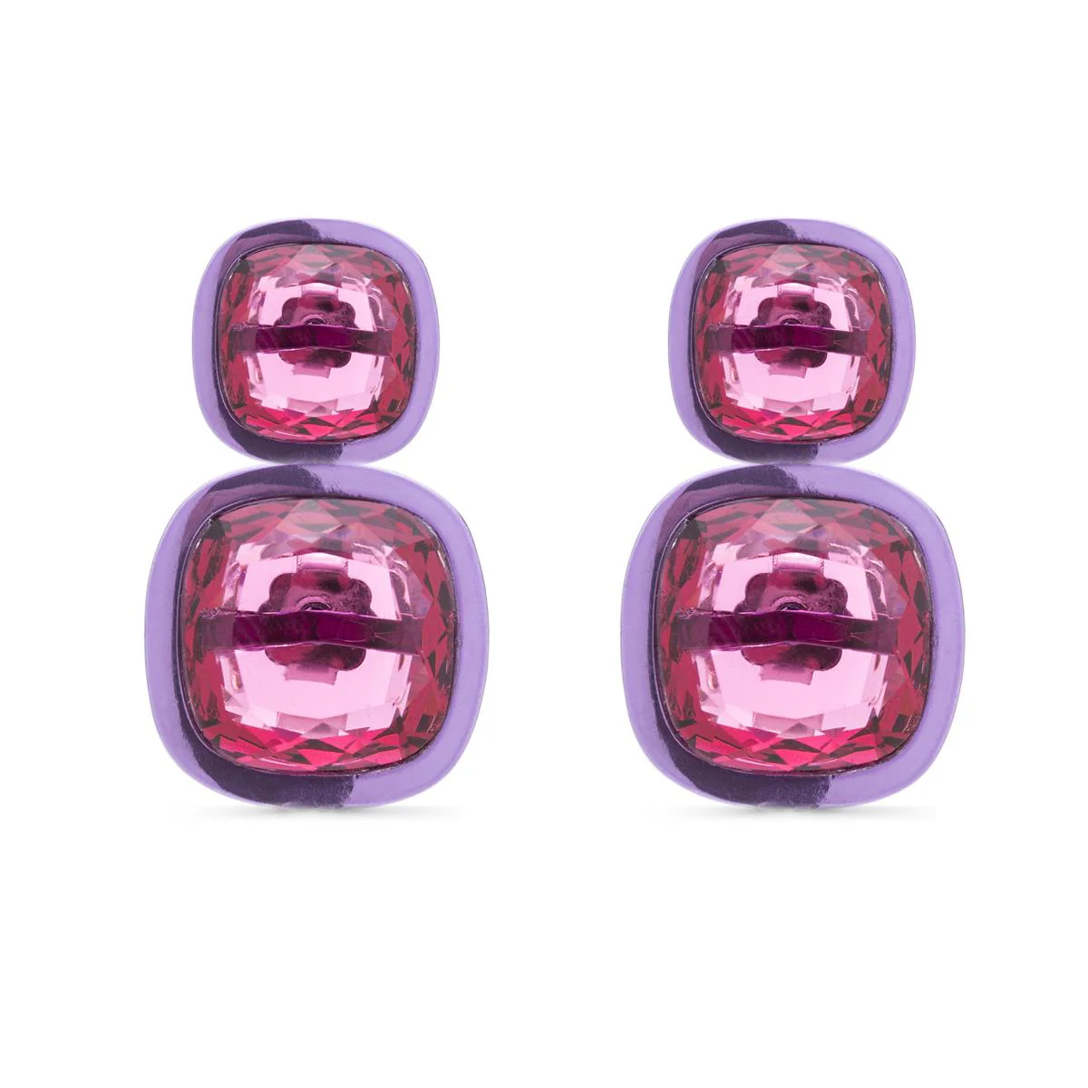 Pendientes Jennath Plata De Ley 925 - Jennath MORADO