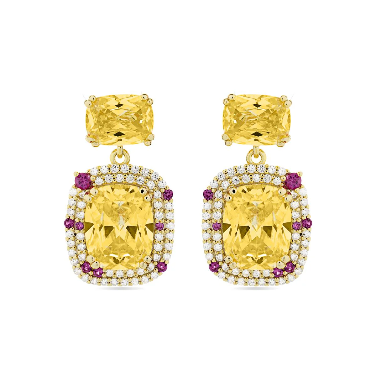 Pendientes Jidhal Plata de Ley 925 - Jidhal AMARILLO