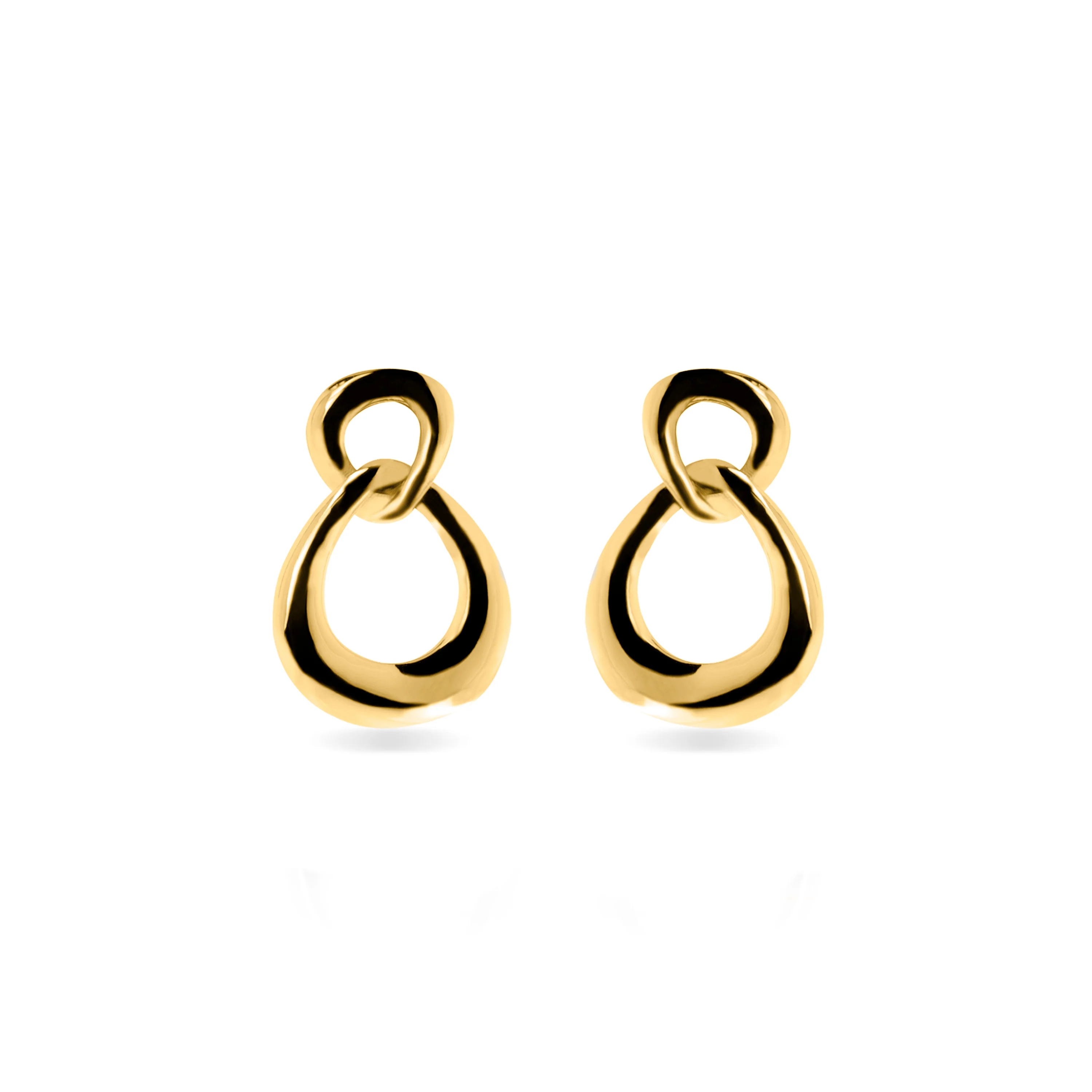 Pendientes acabados en oro amarillo 18K - Jomo