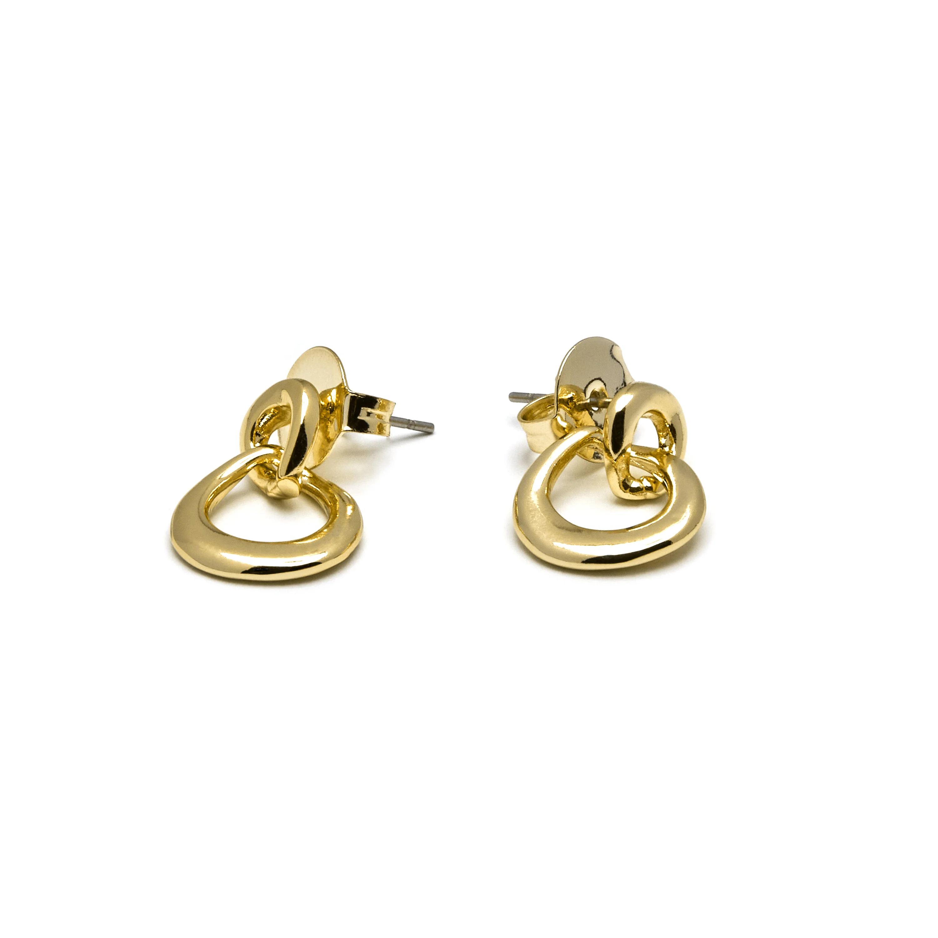 Pendientes acabados en oro amarillo 18K - Jomo - Image 3