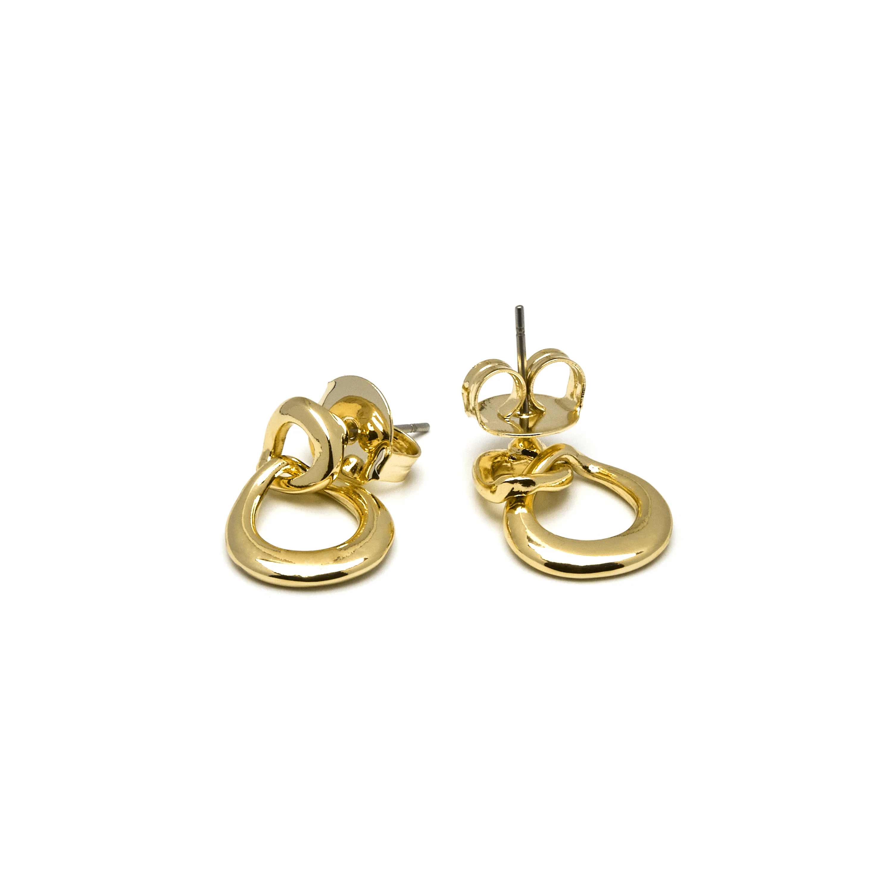 Pendientes acabados en oro amarillo 18K - Jomo - Image 4