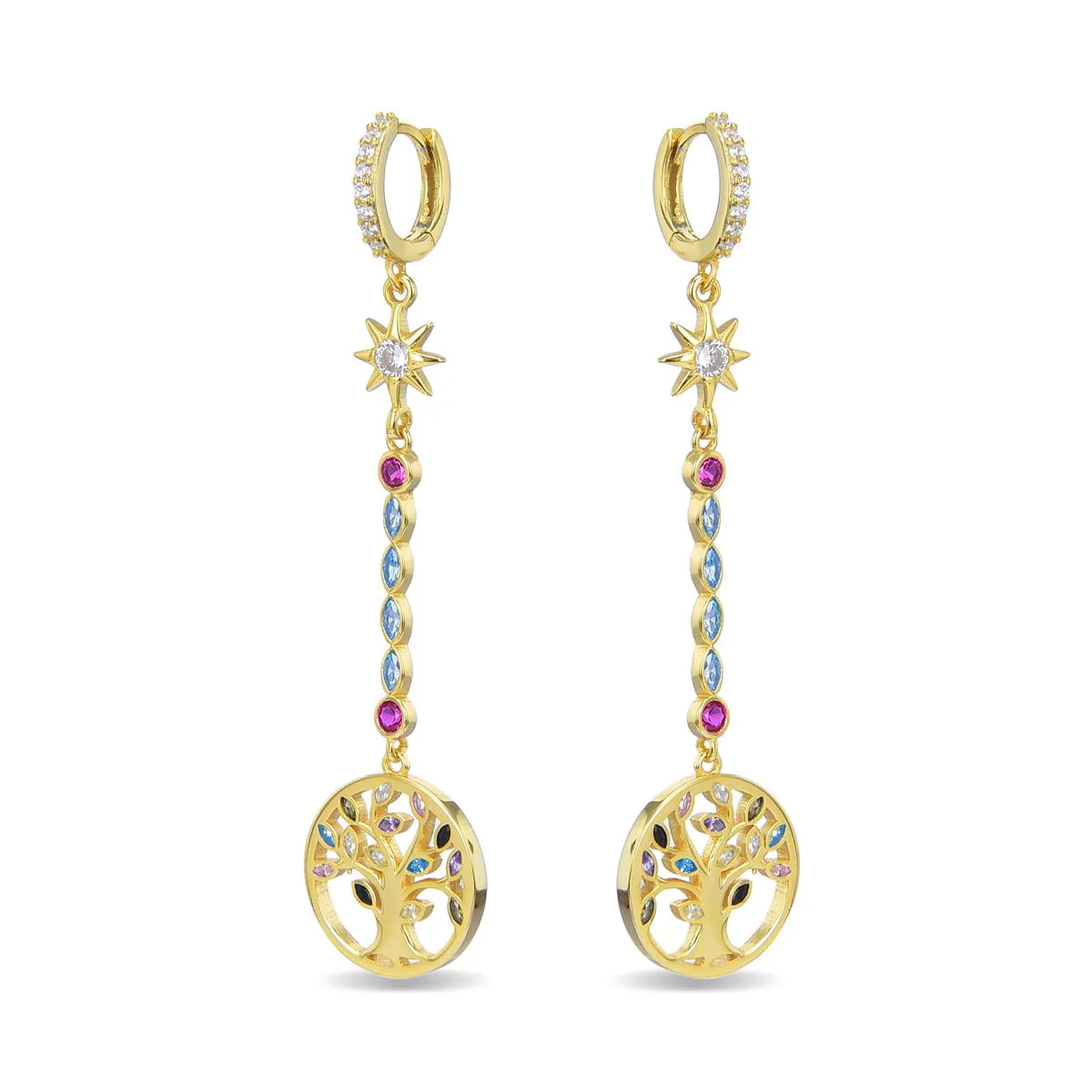 Pendientes Juih Plata De Ley 925 - Juih MULTICOLOR - Image 2