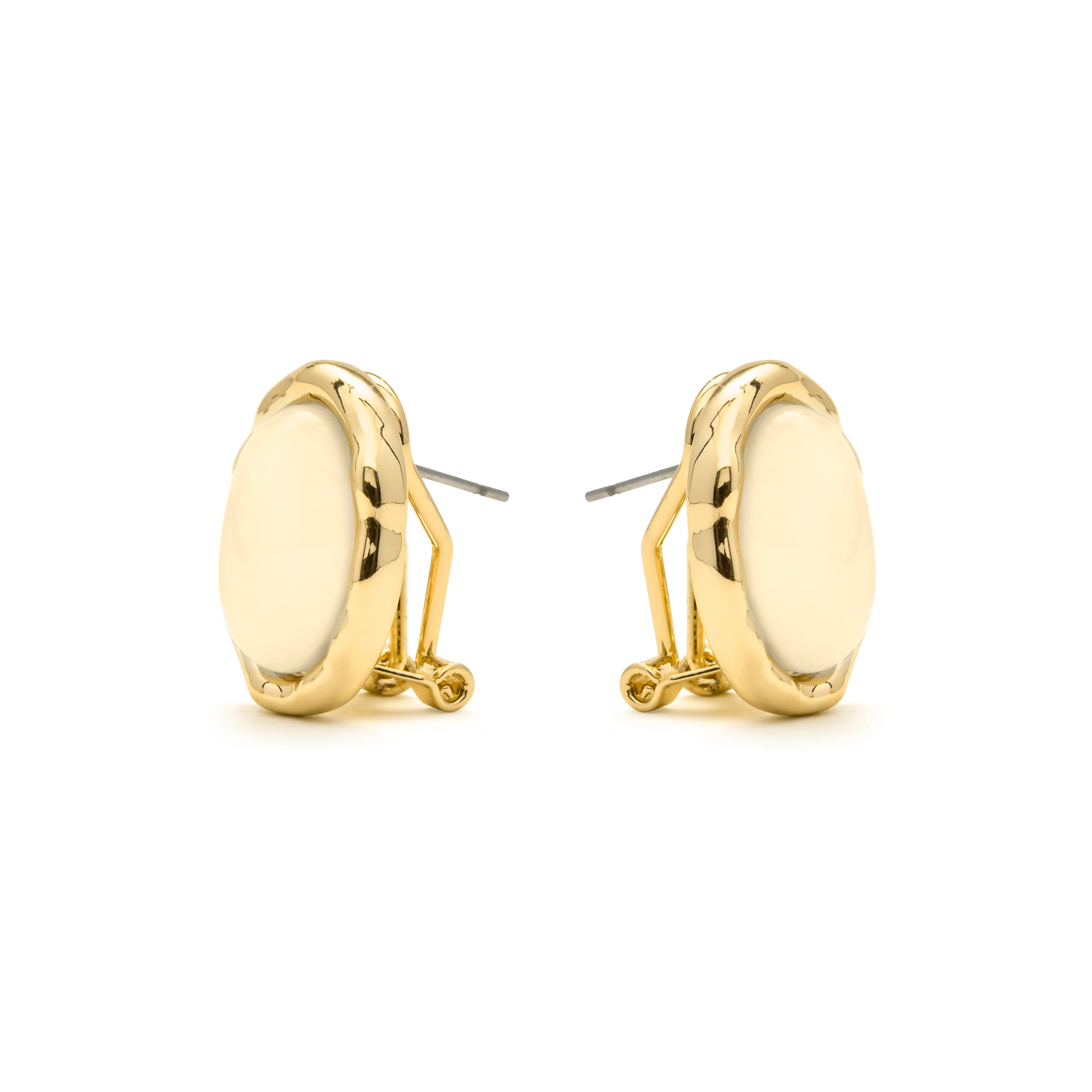 Pendientes de Ojo de Gato acabado en oro amarillo 18k - Kadrea - Image 3