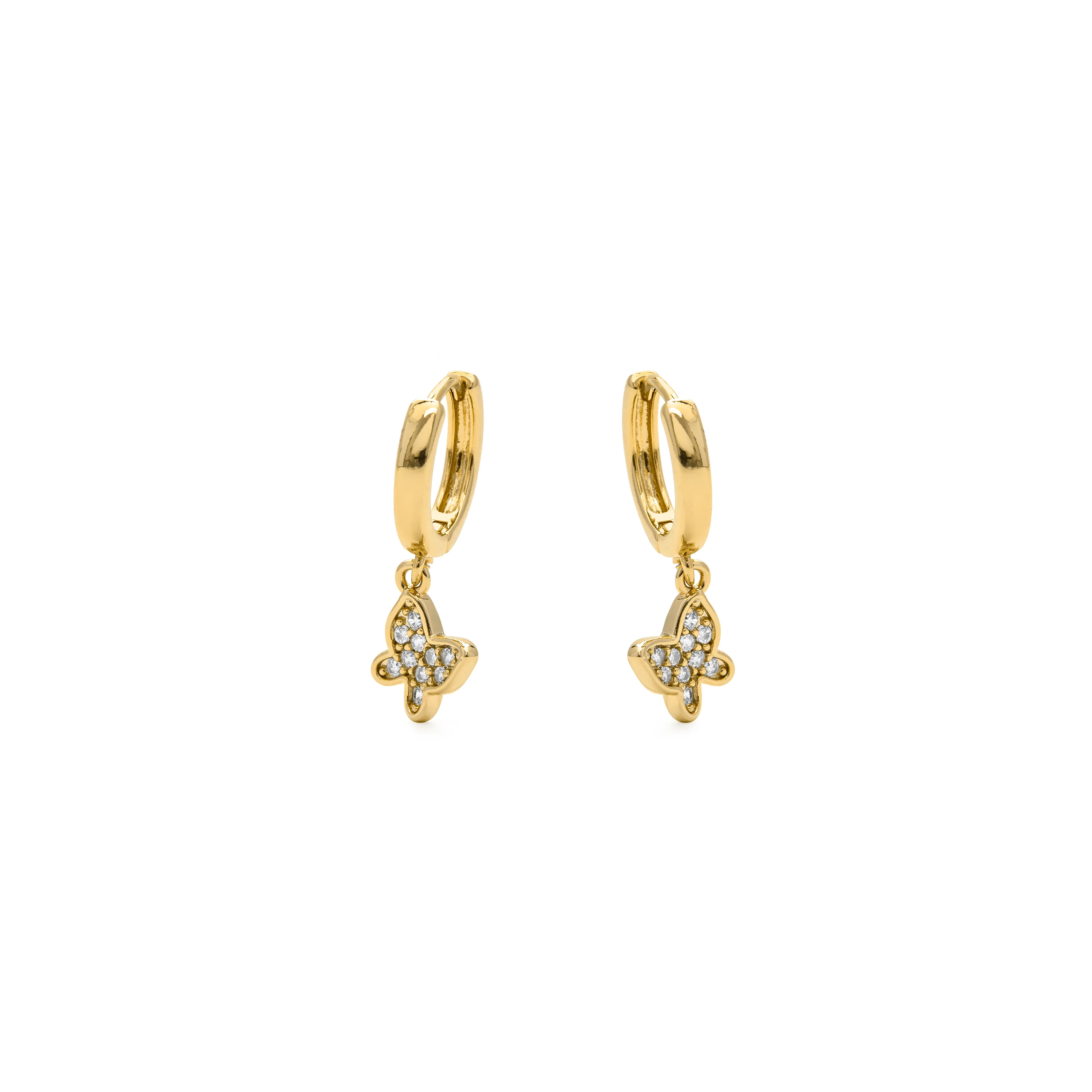 Pendientes de Circonita Brillante acabados en oro amarillo 18K - Kaduro - Image 3
