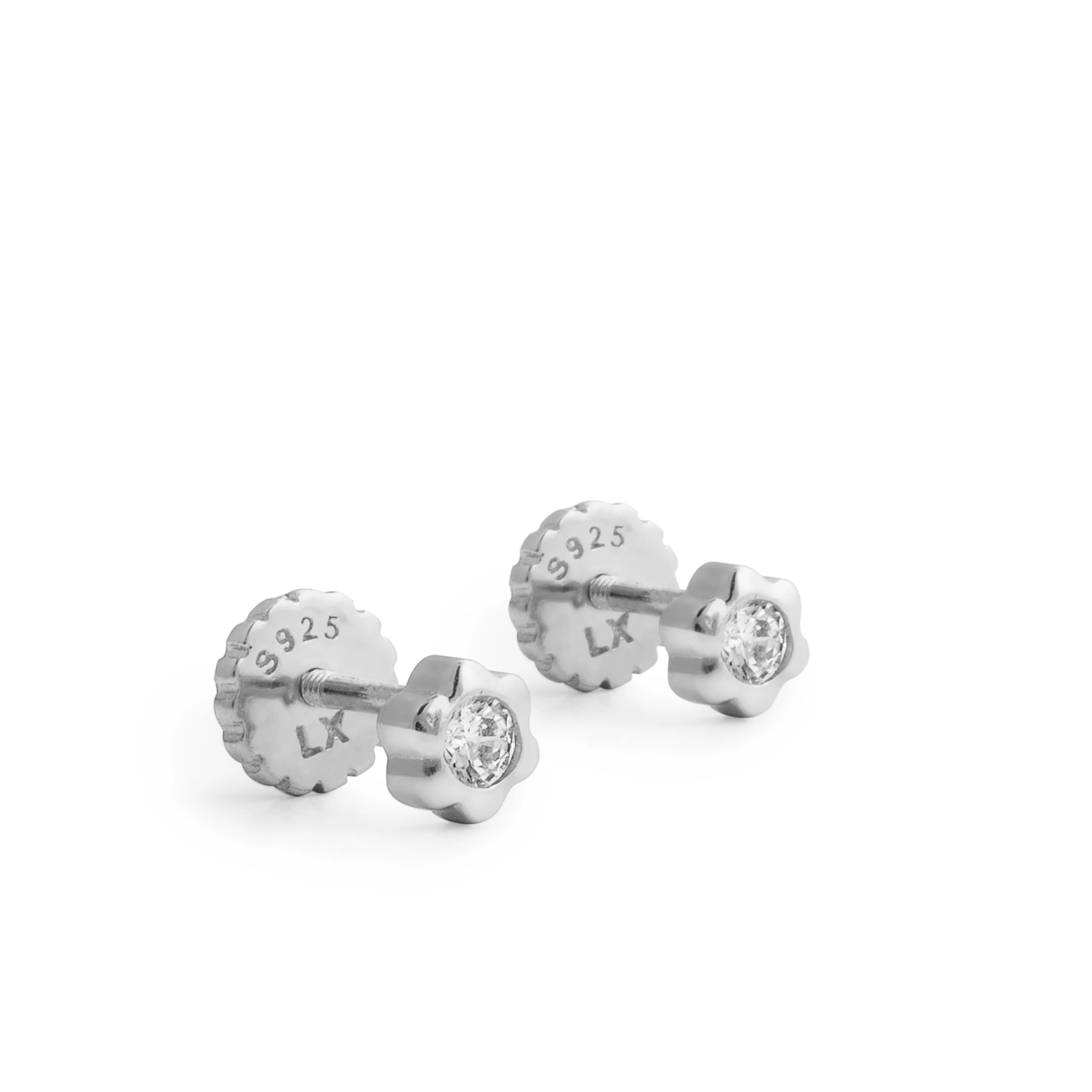 Pendientes de Plata de Ley 925 con Circonita Brillante acabados en rodio - Kaiwu - Image 4