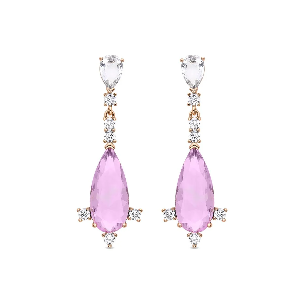 Pendientes Kanan acabados en oro amarillo de 18K - Kanan MULTICOLOR