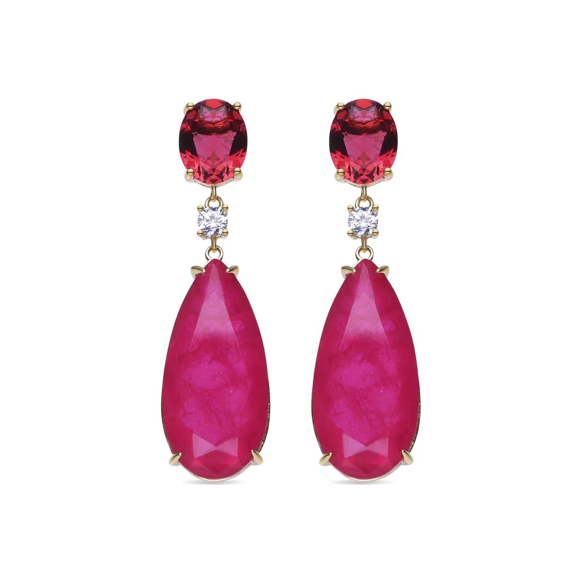 Pendientes Karath Plata de Ley 925 - Karath ROJO