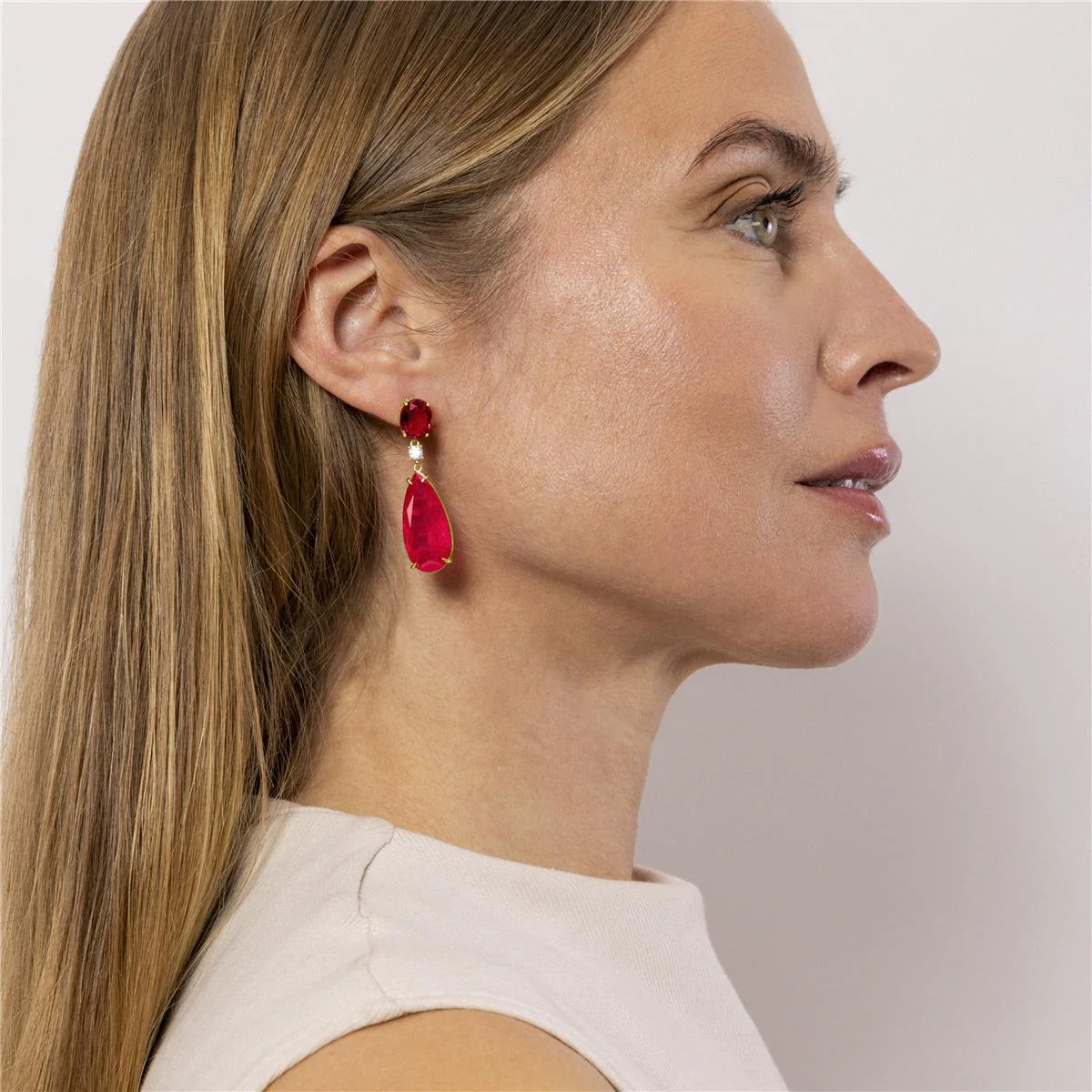 Pendientes Karath Plata de Ley 925 - Karath ROJO - Image 3