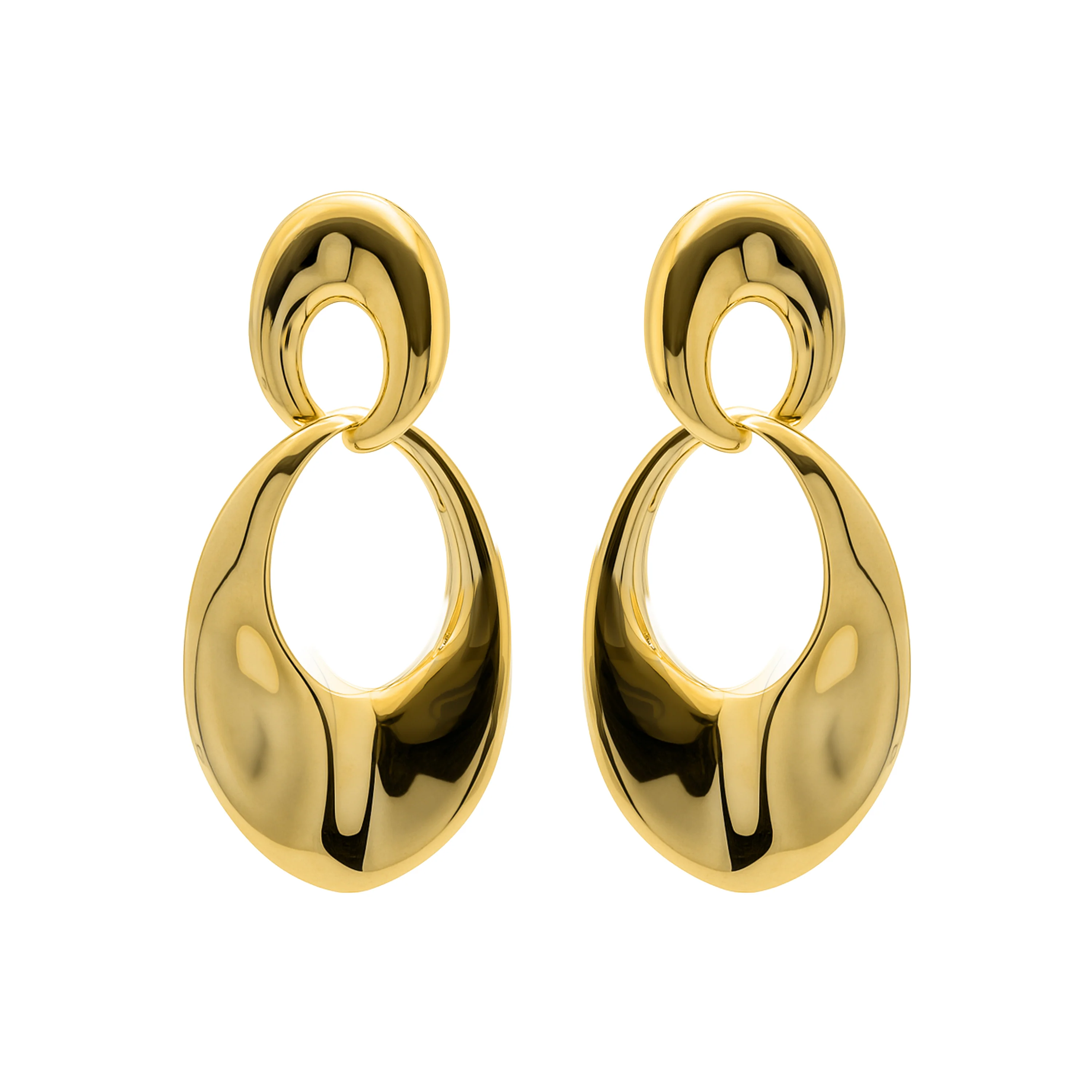 Pendientes acabado en oro amarillo 18k - Karme