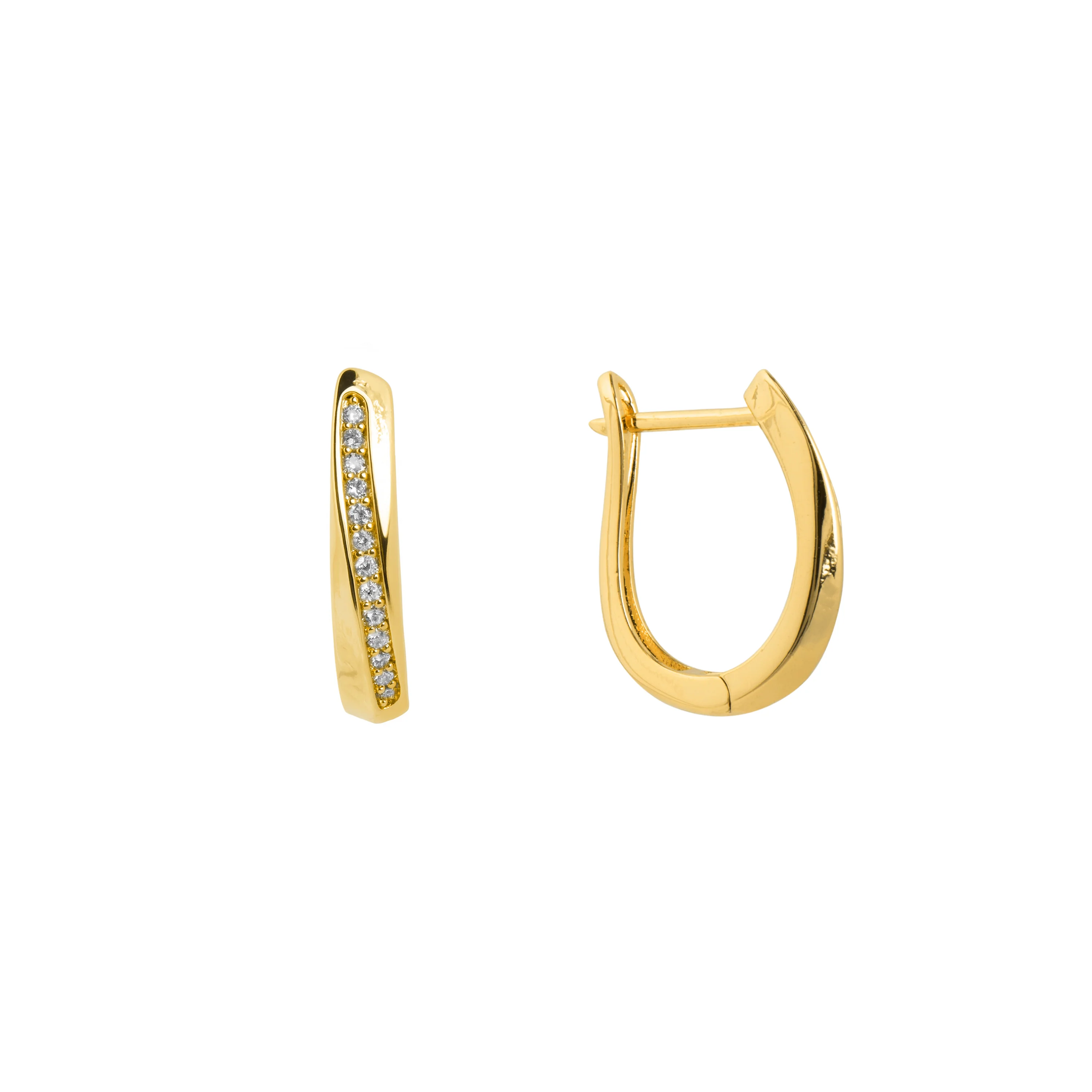 Pendientes acabado en oro amarillo 18k - Katki