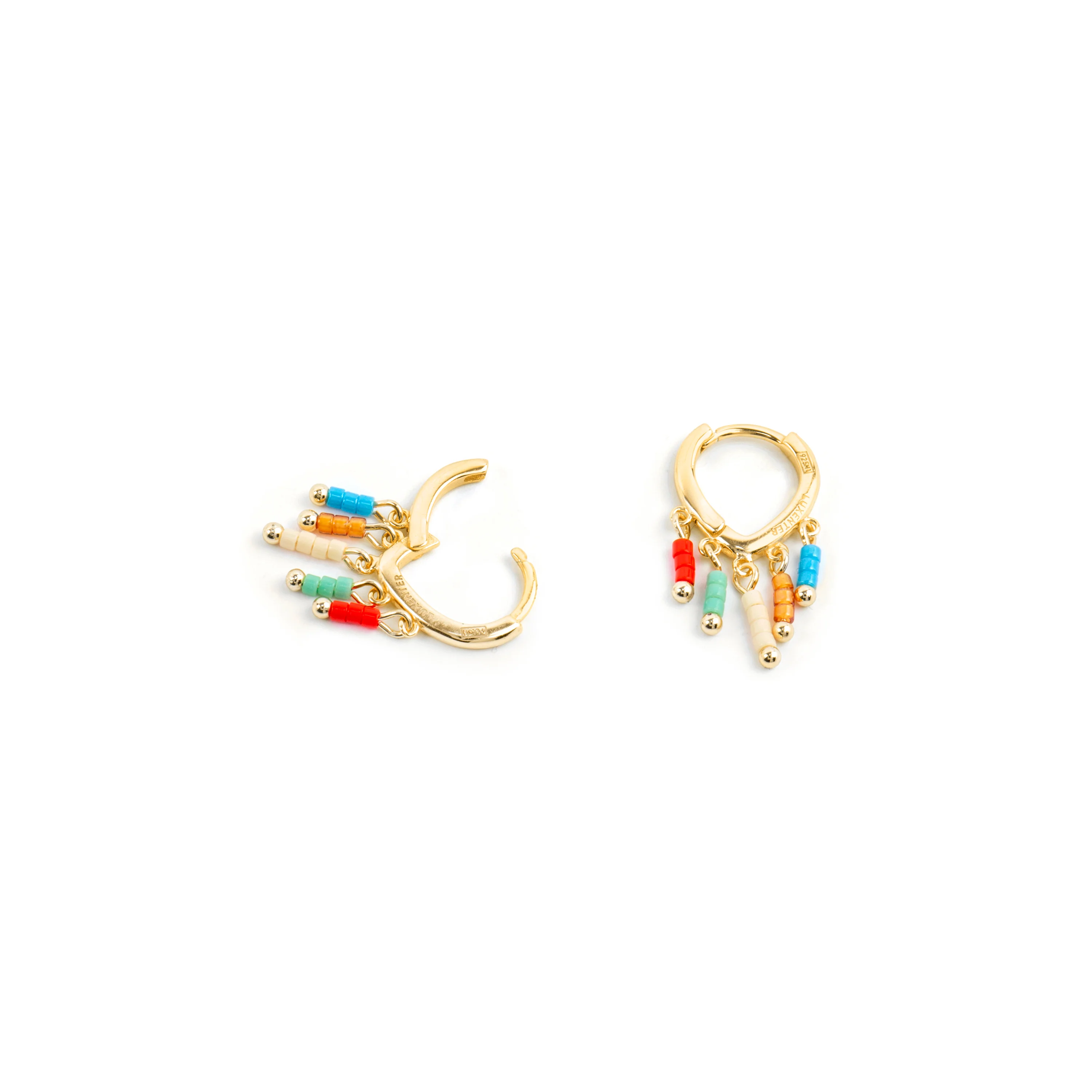 Pendientes de Plata de Ley 925 y Lacado Multicolor acabado oro amarillo de 18k - Kelao - Image 5