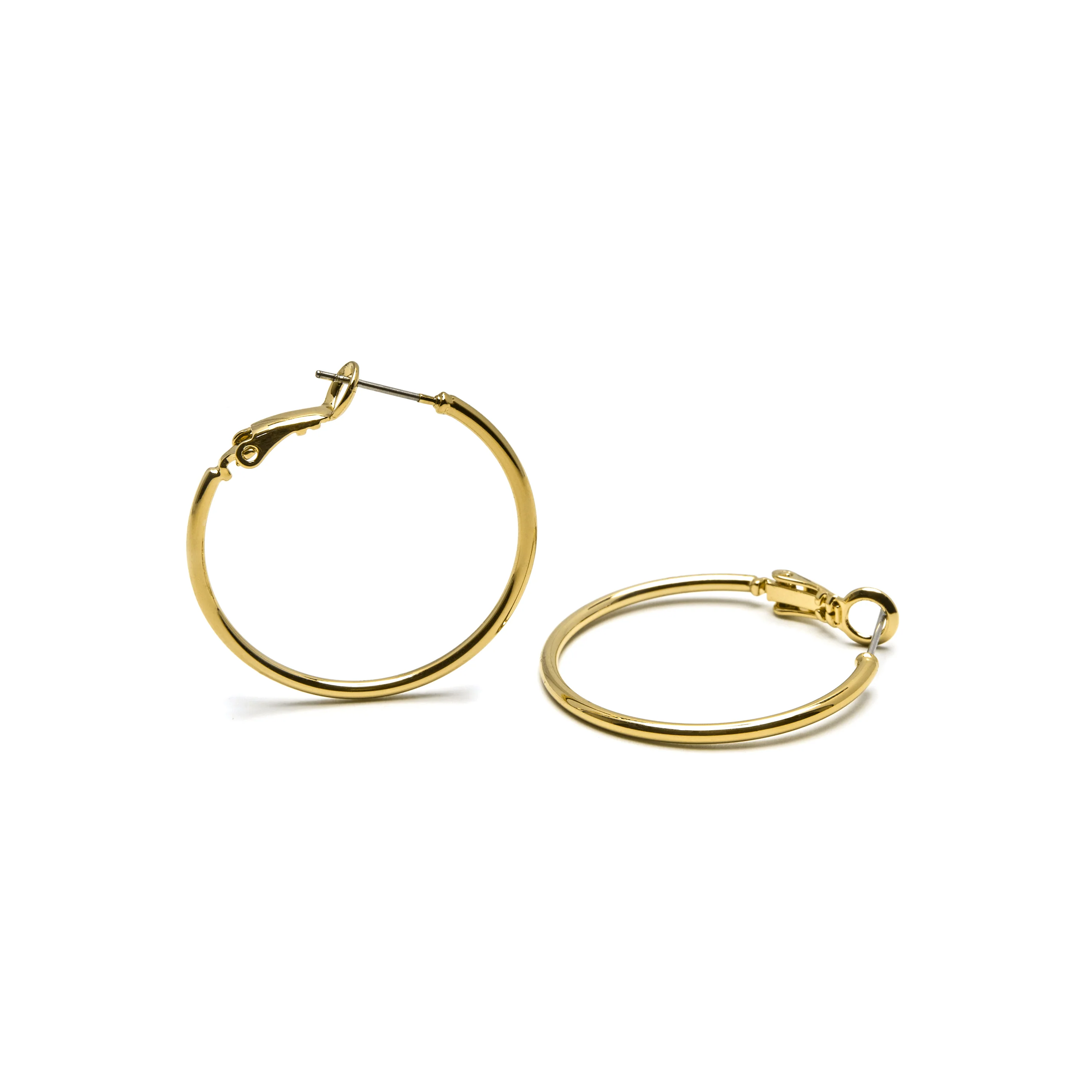 Pendientes de 30mm de diámetro acabado Oro Amarillo de 18k - Kelxo - Image 5