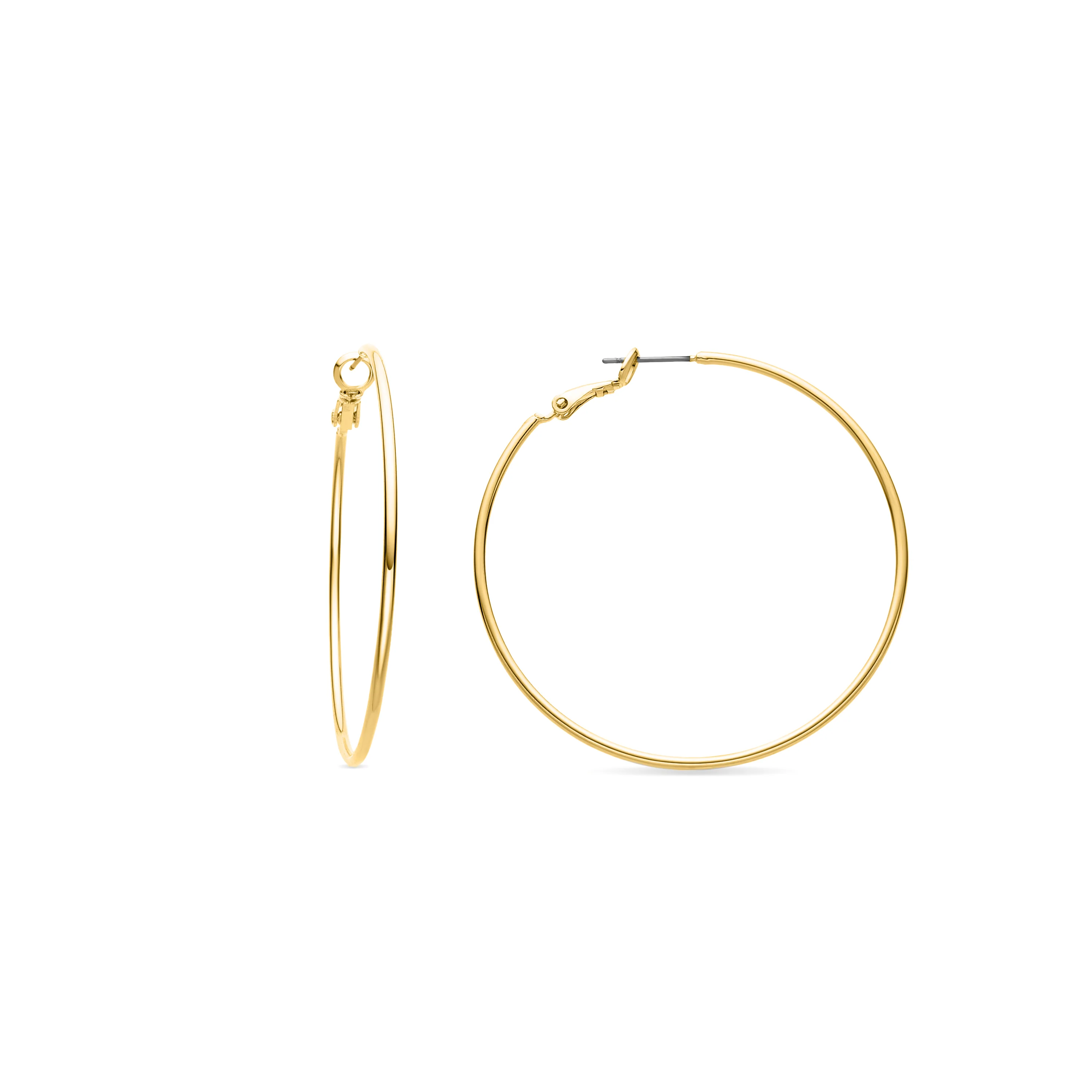 Pendientes de 50mm de diámetro acabado Oro Amarillo de 18k - Kelxo