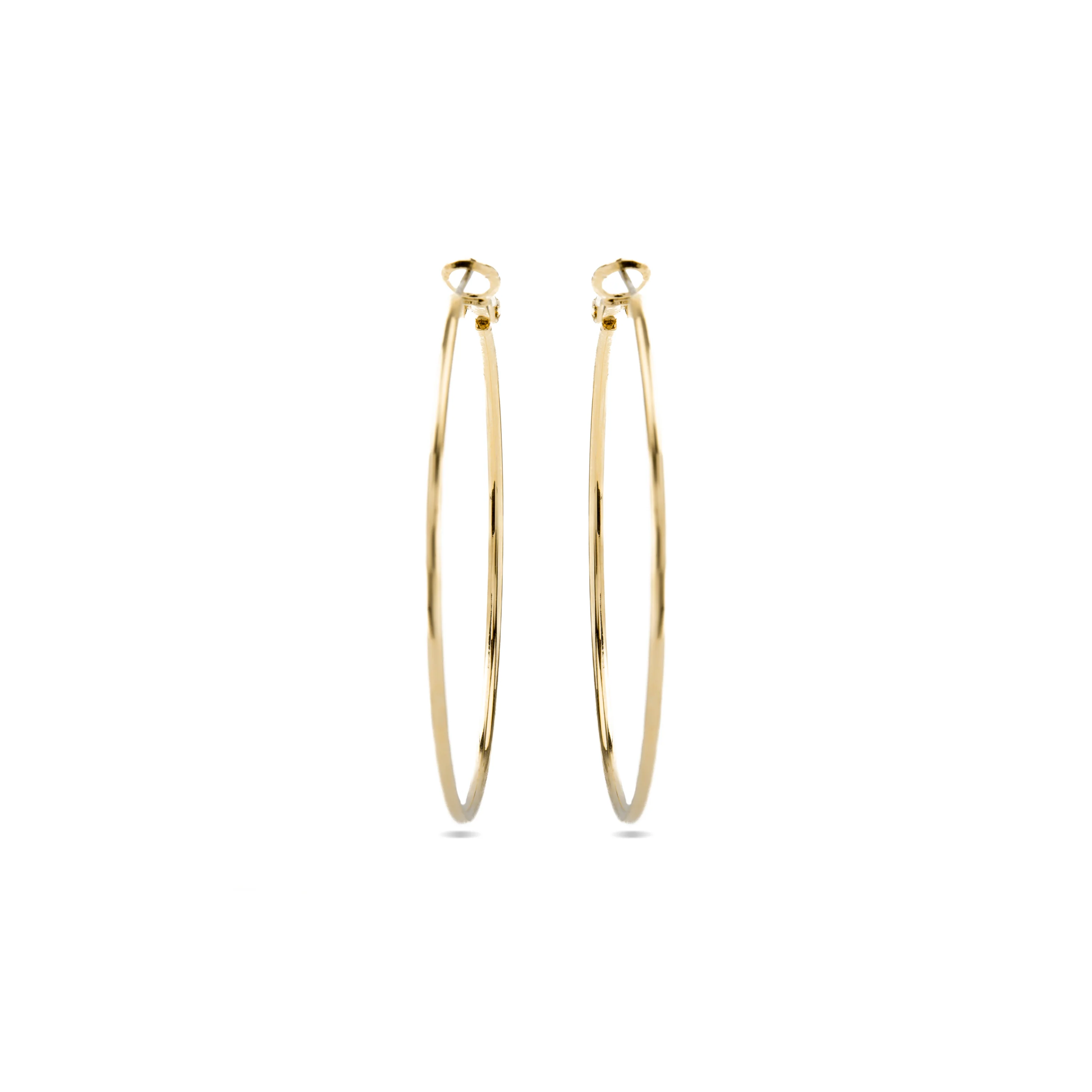 Pendientes de 50mm de diámetro acabado Oro Amarillo de 18k - Kelxo - Image 3
