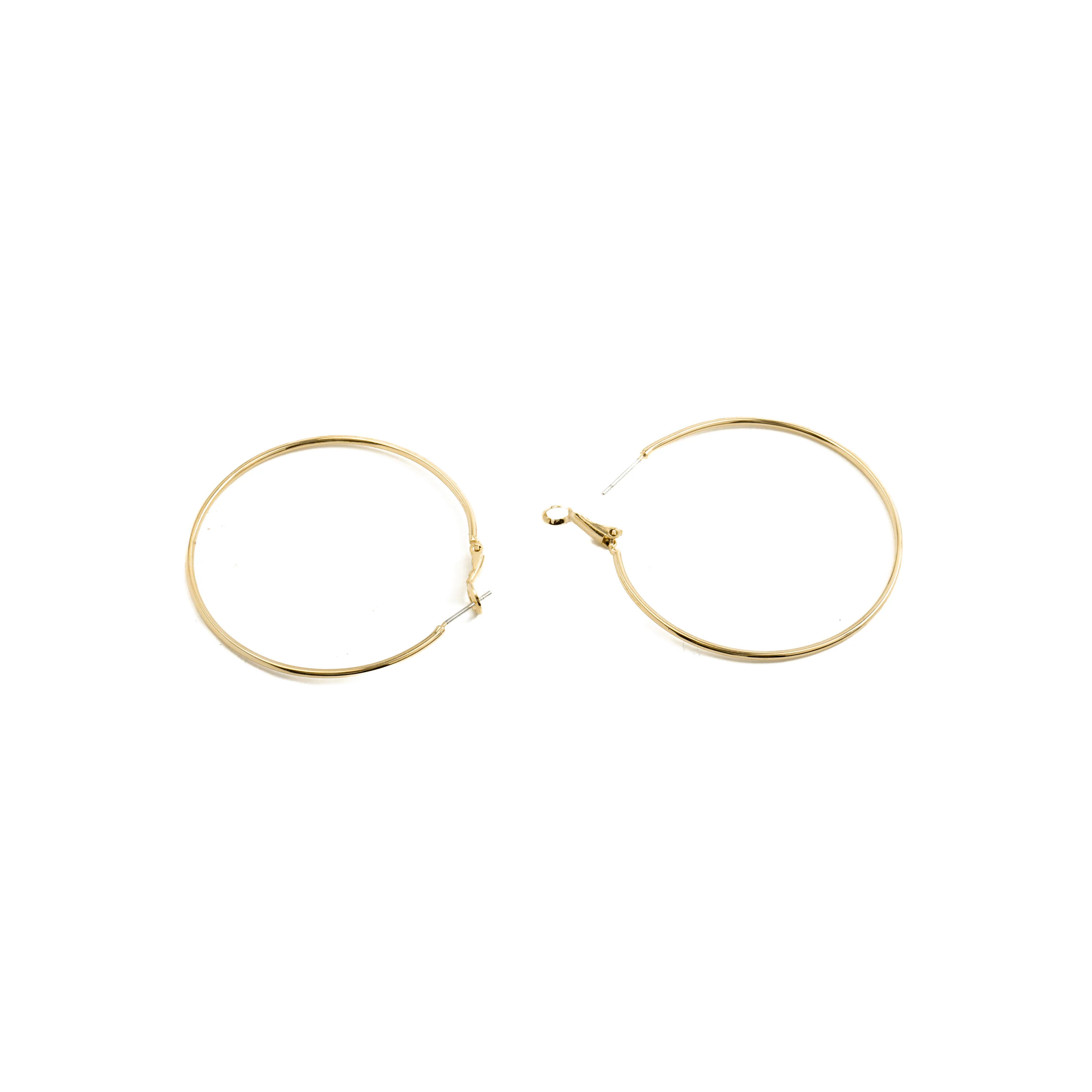 Pendientes de 50mm de diámetro acabado Oro Amarillo de 18k - Kelxo - Image 5