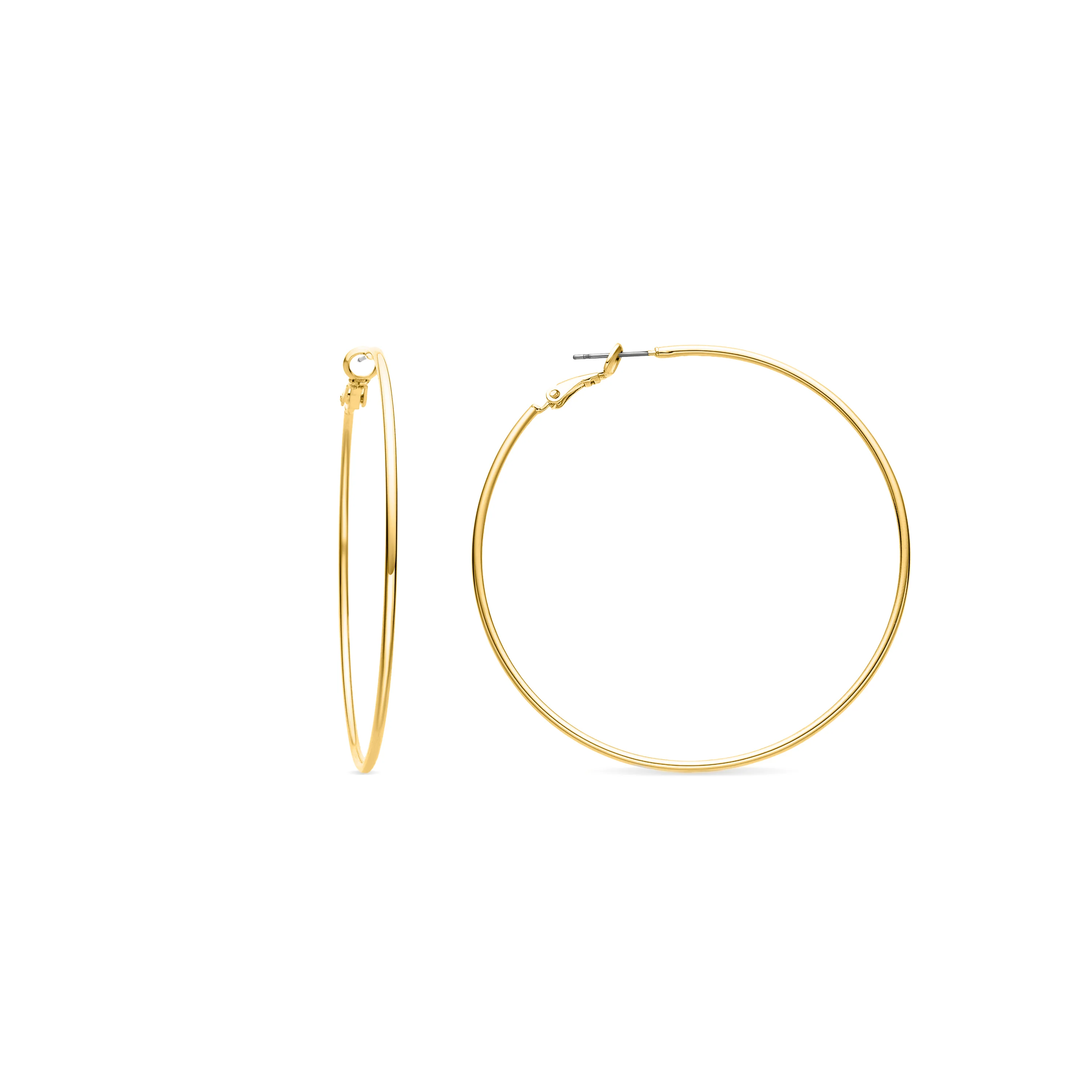 Pendientes de 60mm de diámetro acabado Oro Amarillo de 18k - Kelxo