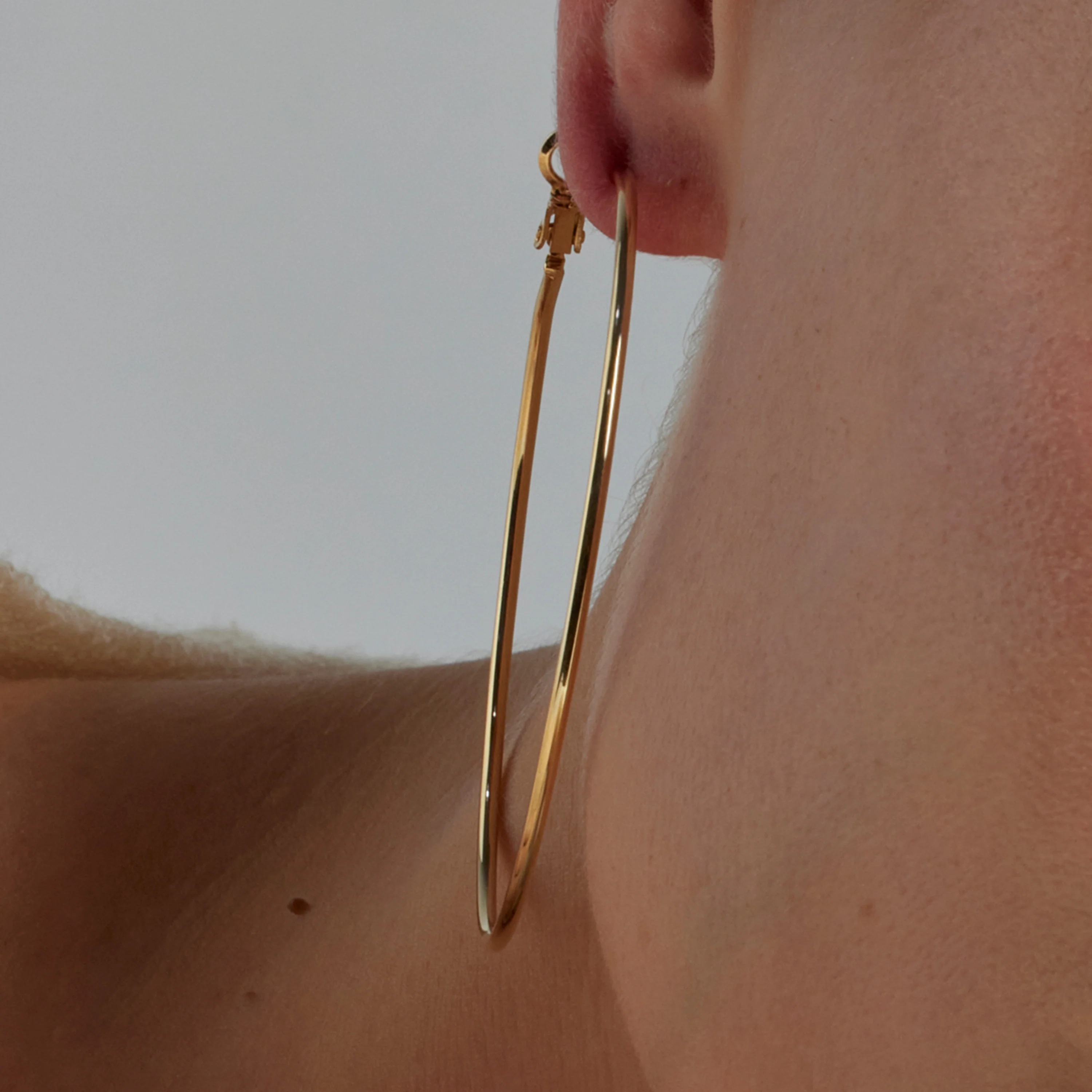Pendientes de 60mm de diámetro acabado Oro Amarillo de 18k - Kelxo - Image 4