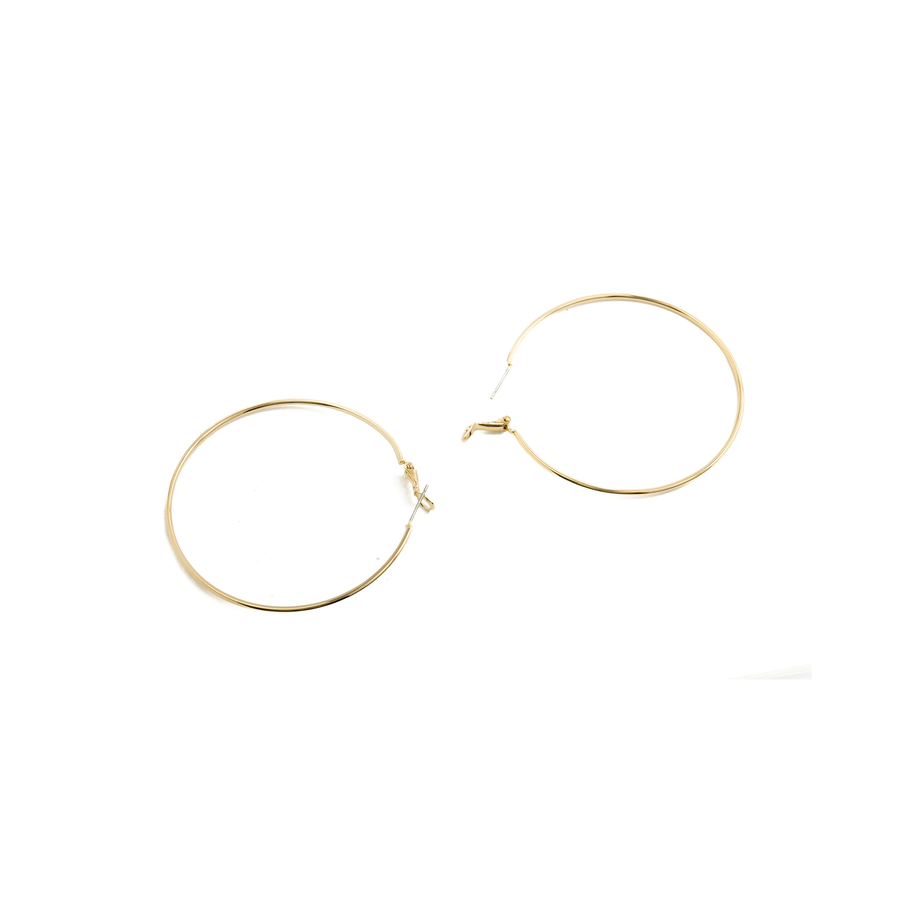 Pendientes de 60mm de diámetro acabado Oro Amarillo de 18k - Kelxo - Image 5